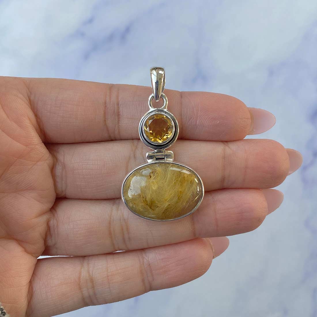 Golden Rutile Pendant-(GDR-P-25.)