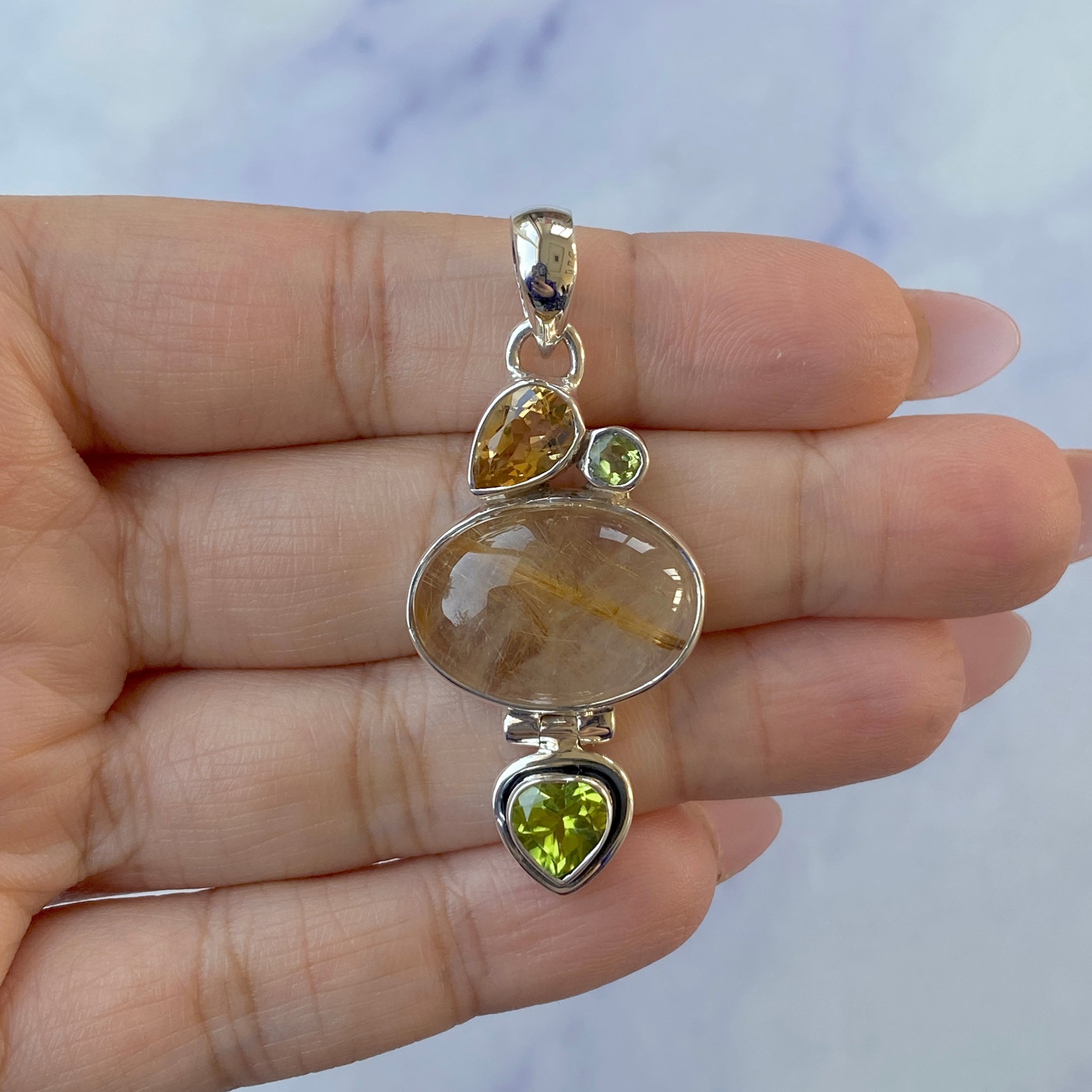 Golden Rutile Pendant-(GDR-P-25.)