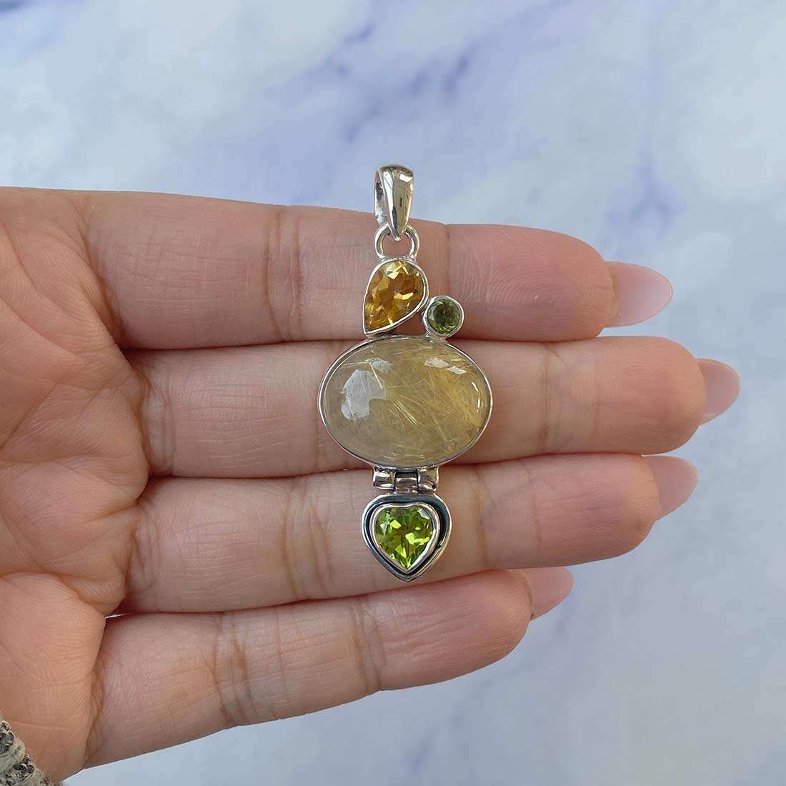 Golden Rutile Pendant-(GDR-P-27.)