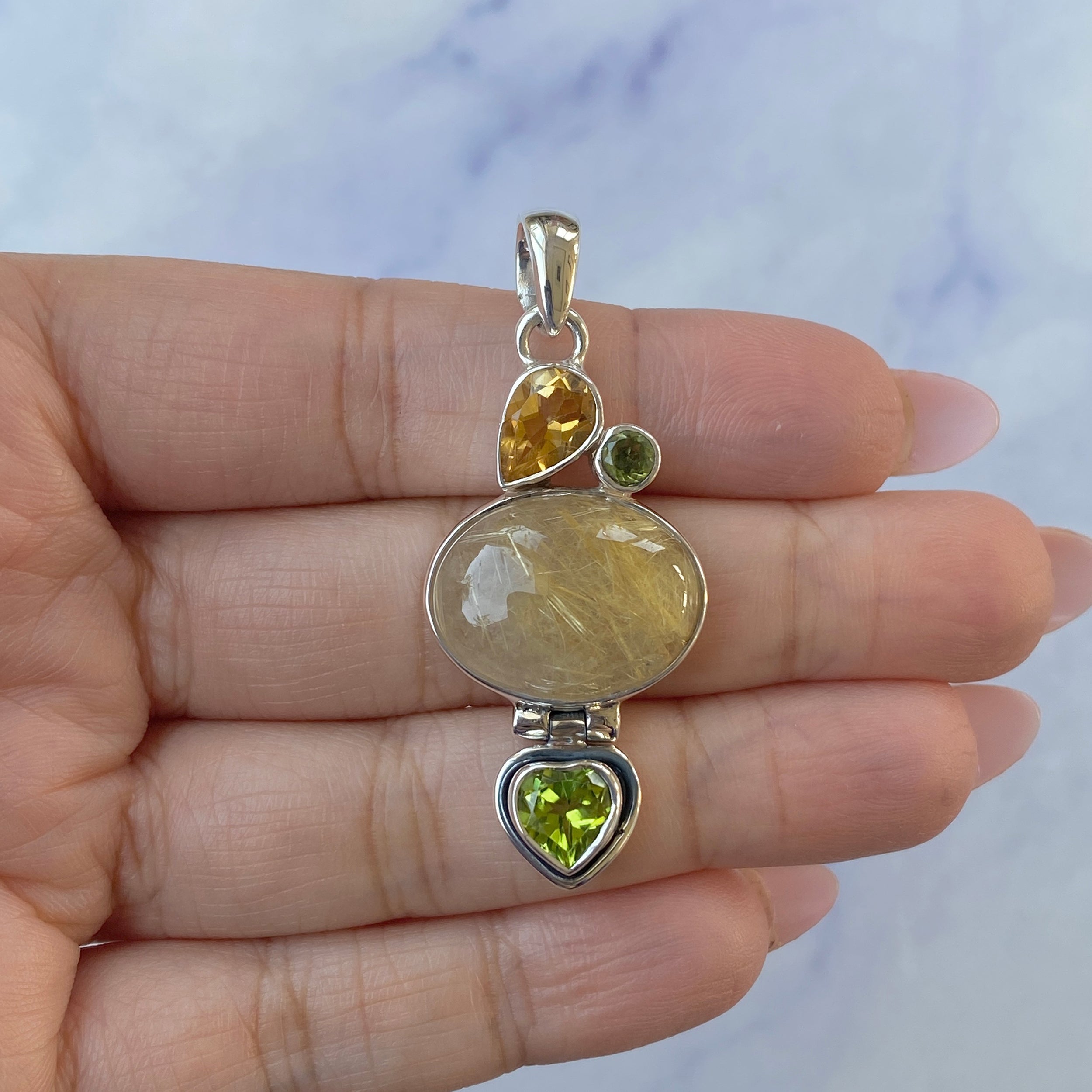 Golden Rutile Pendant-(GDR-P-27.)
