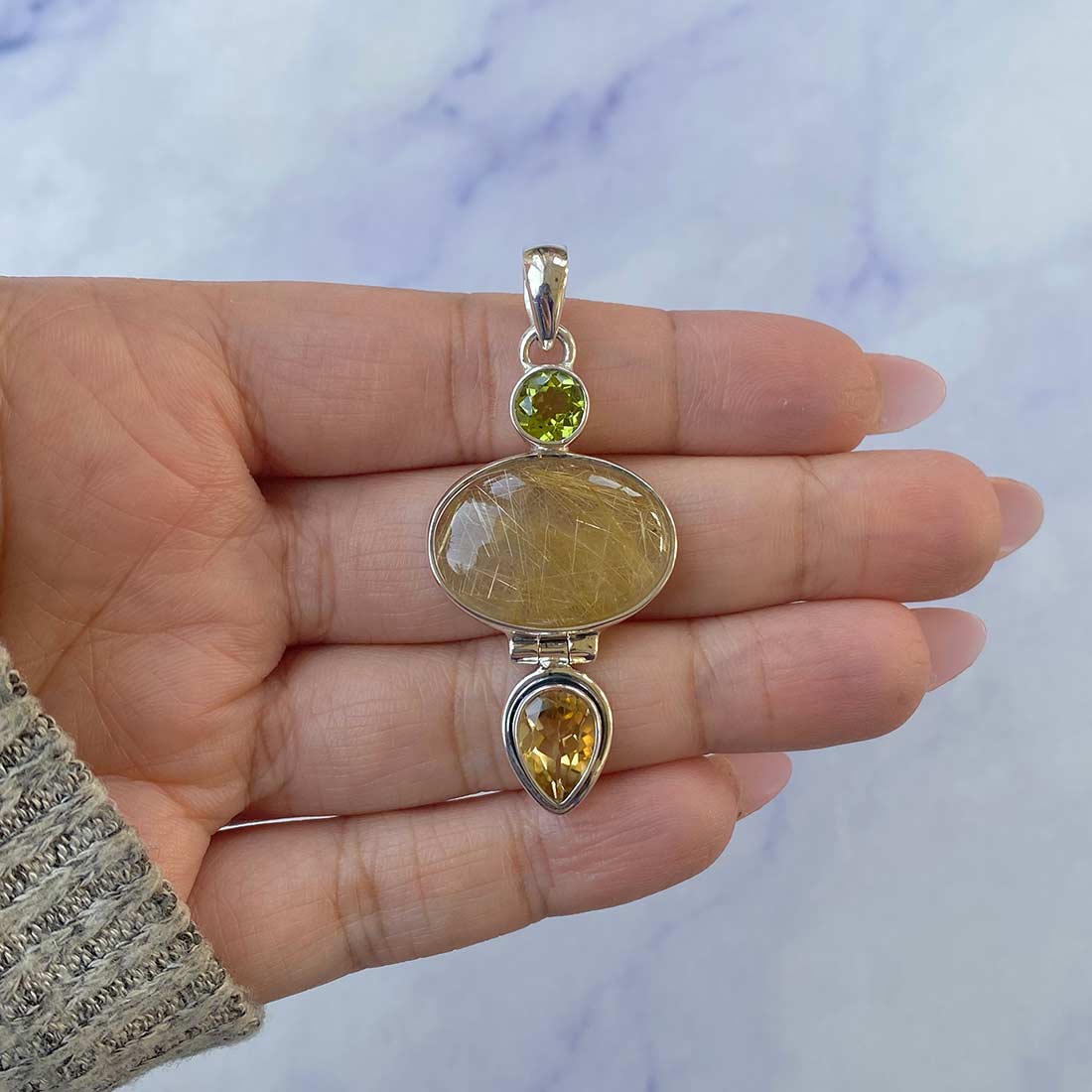 Golden Rutile Pendant-(GDR-P-28.)