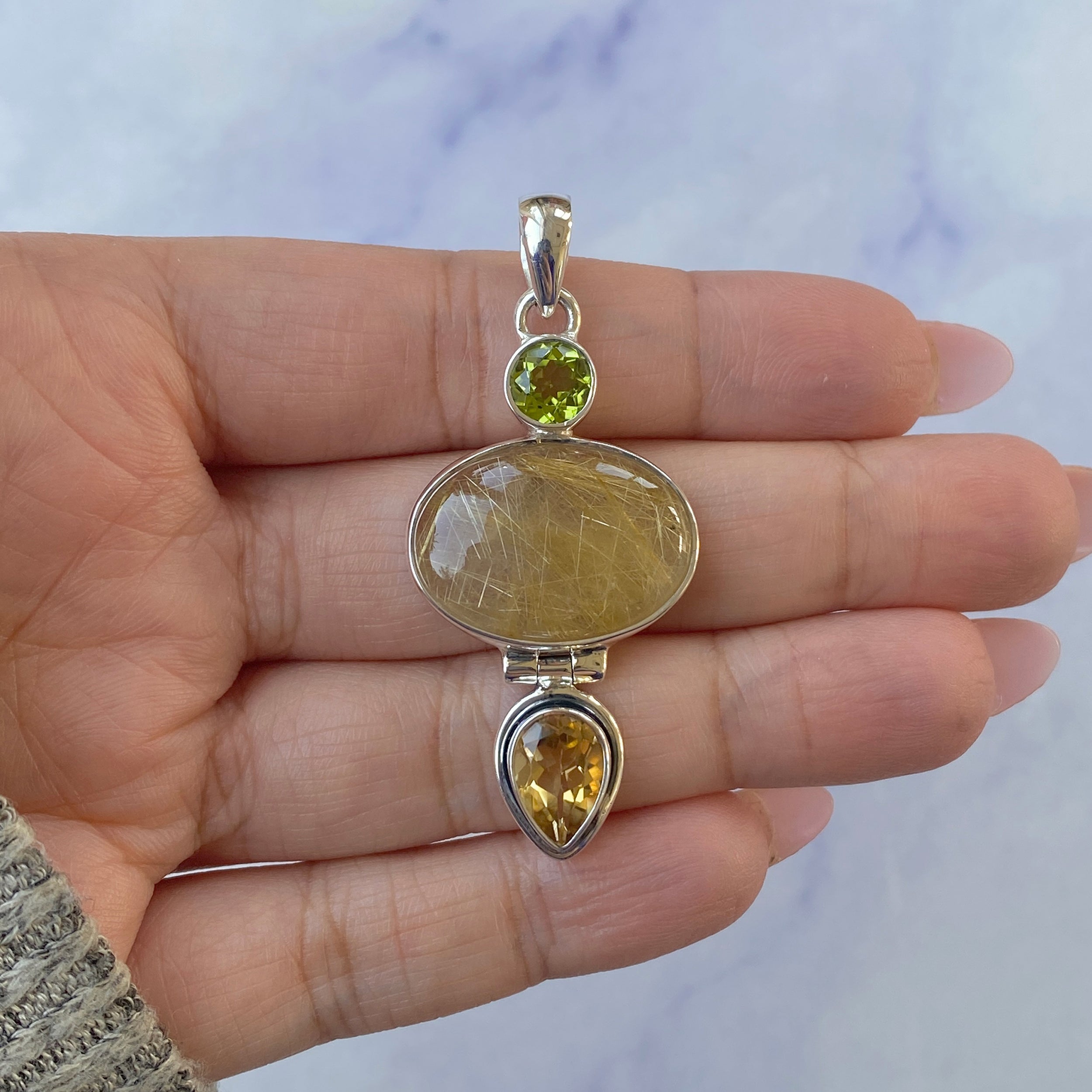 Golden Rutile Pendant-(GDR-P-28.)