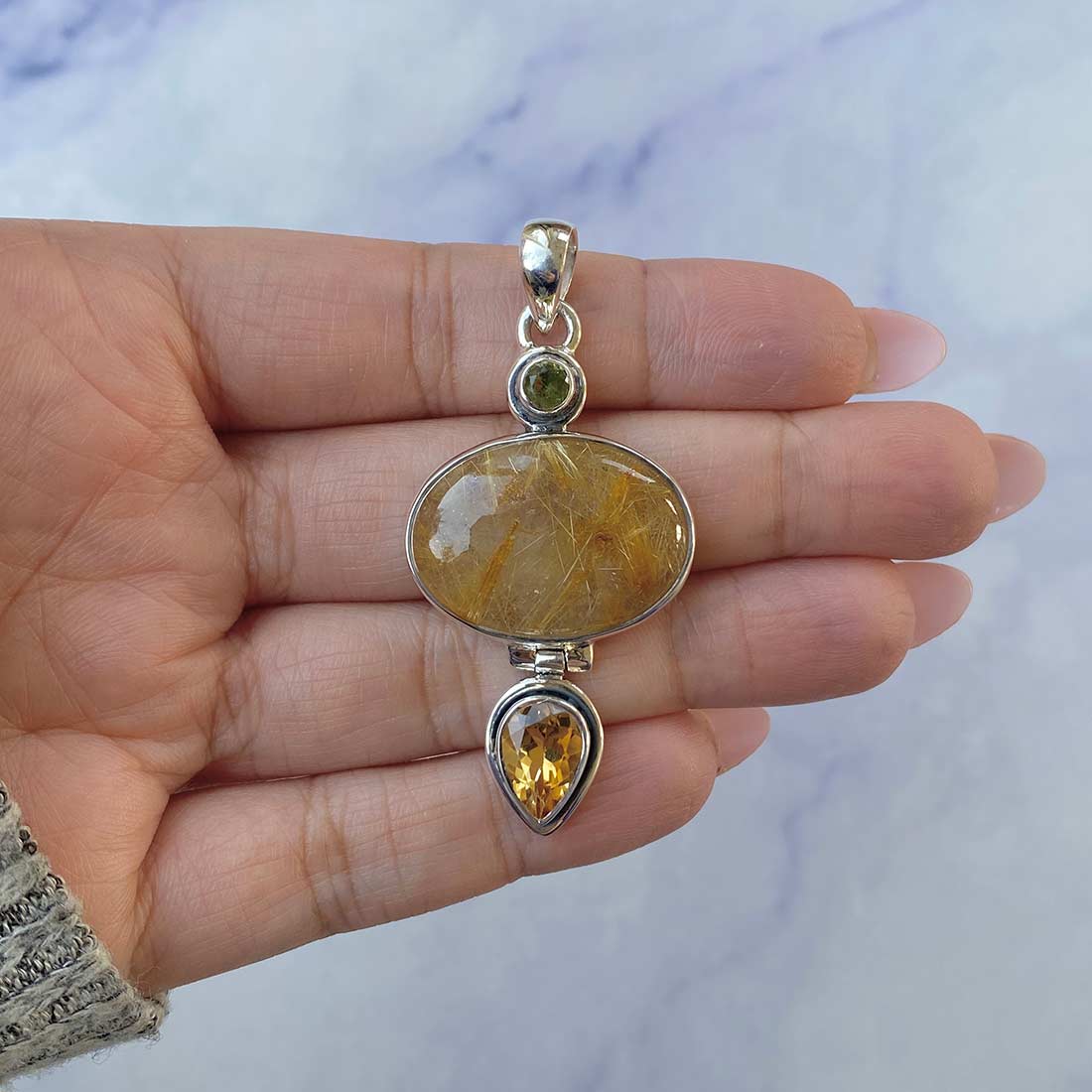 Golden Rutile Pendant-(GDR-P-30.)