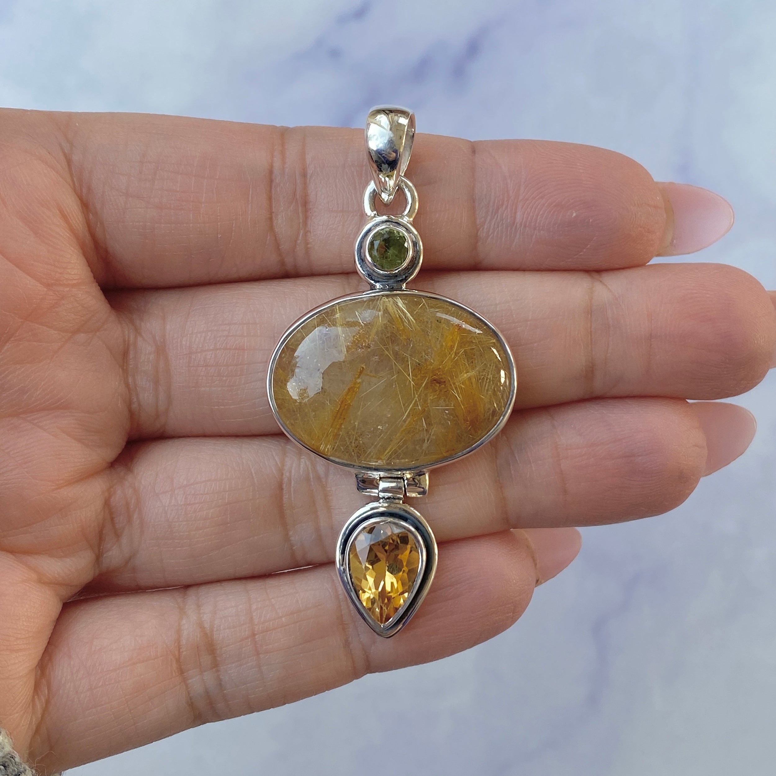 Golden Rutile Pendant-(GDR-P-30.)
