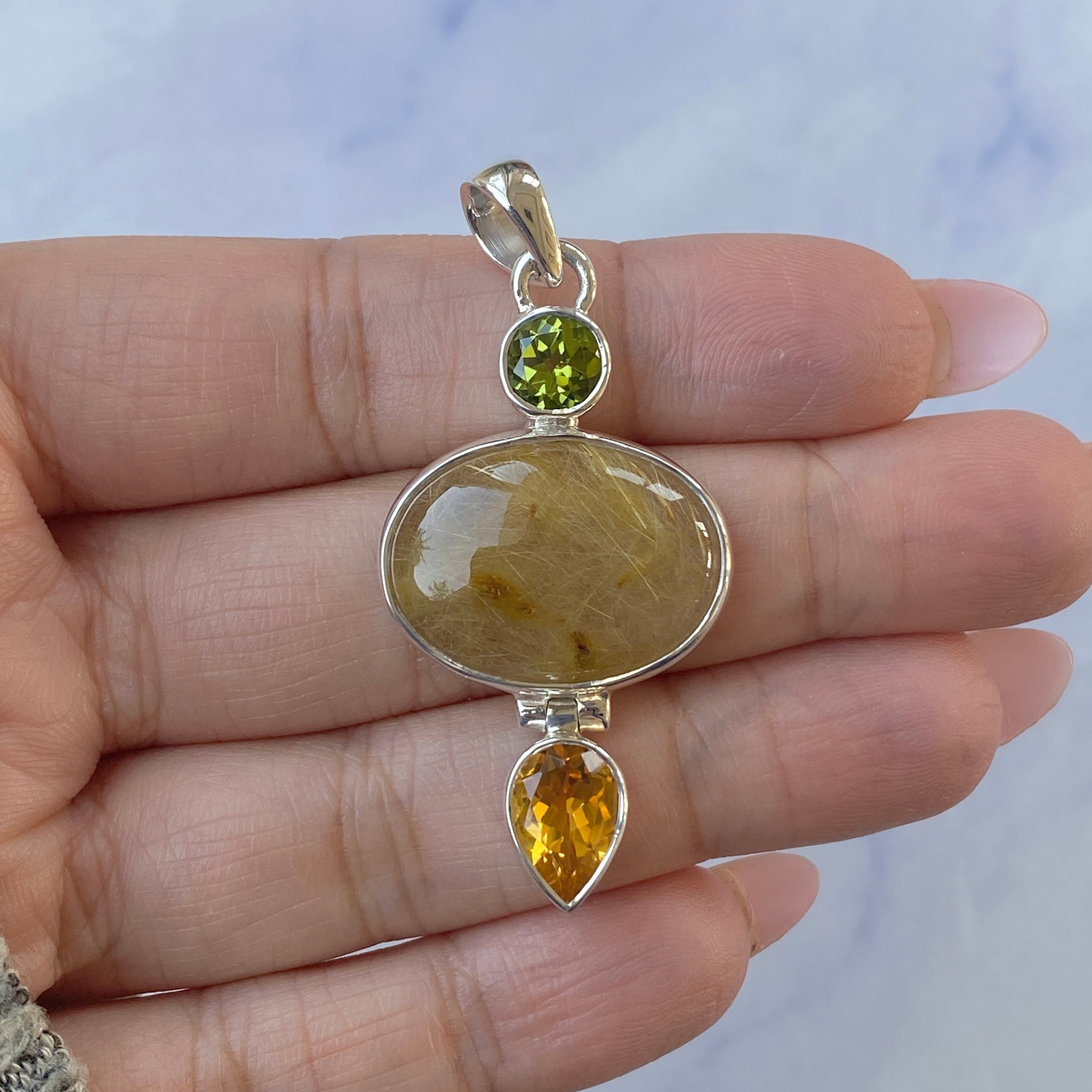Golden Rutile Pendant-(GDR-P-32.)