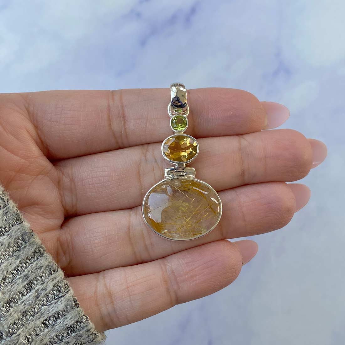 Golden Rutile Pendant-(GDR-P-33.)