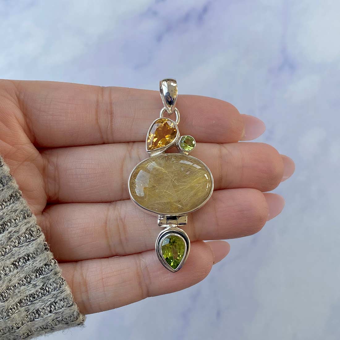 Golden Rutile Pendant-(GDR-P-34.)