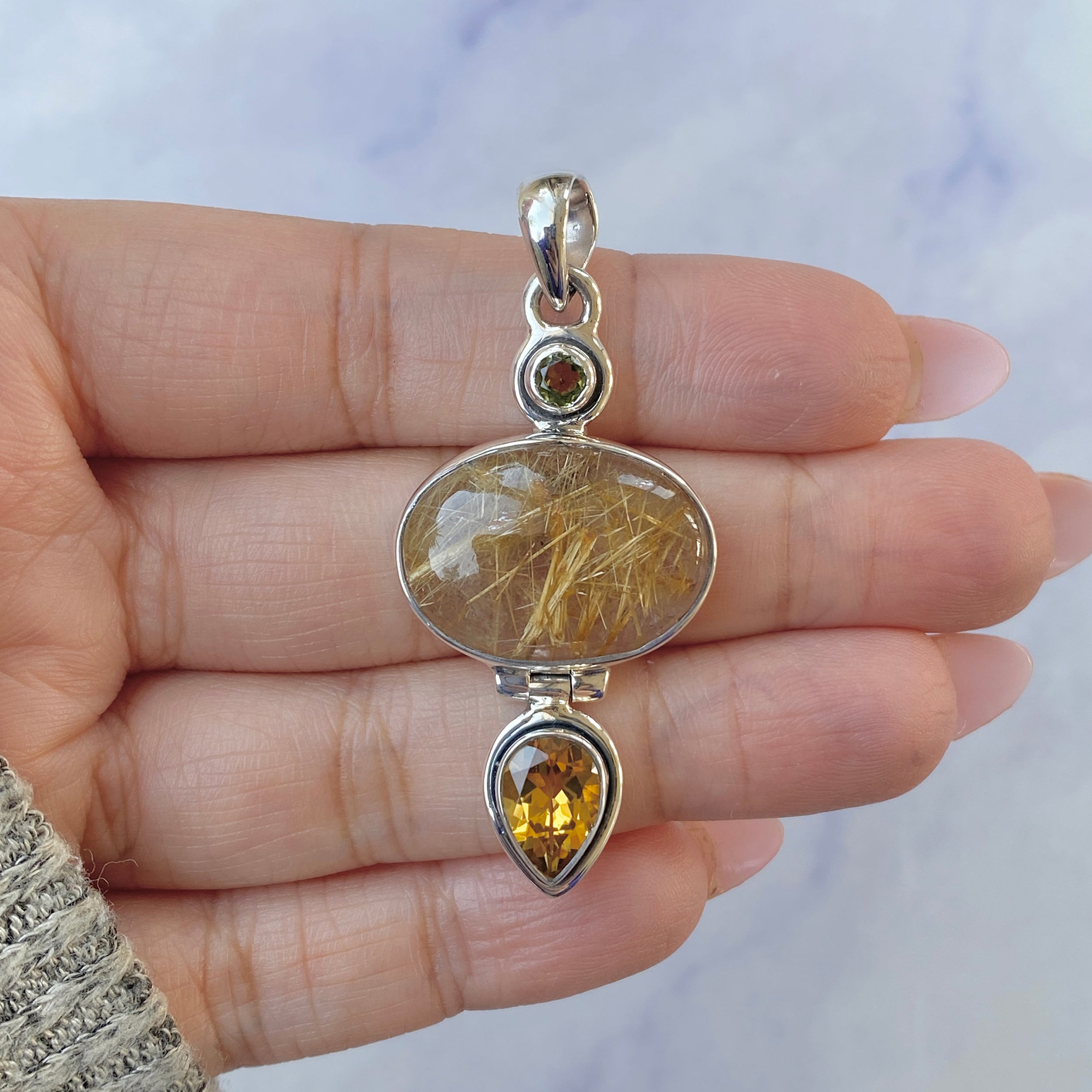 Golden Rutile Pendant-(GDR-P-35.)