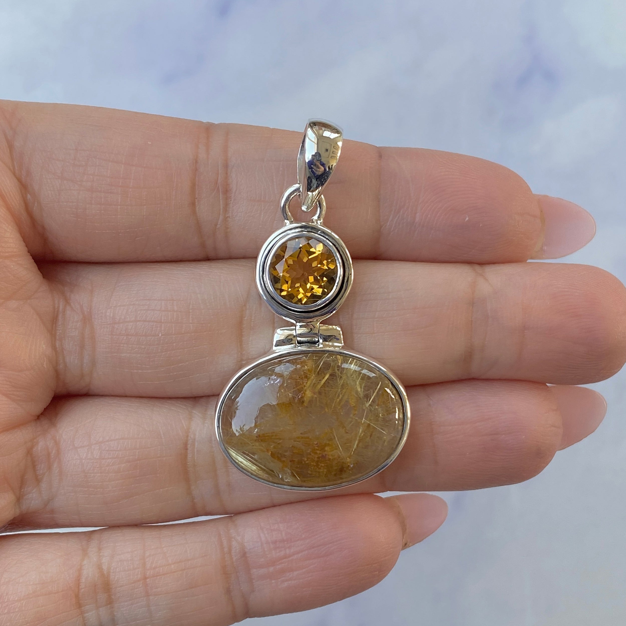 Golden Rutile Pendant-(GDR-P-39.)