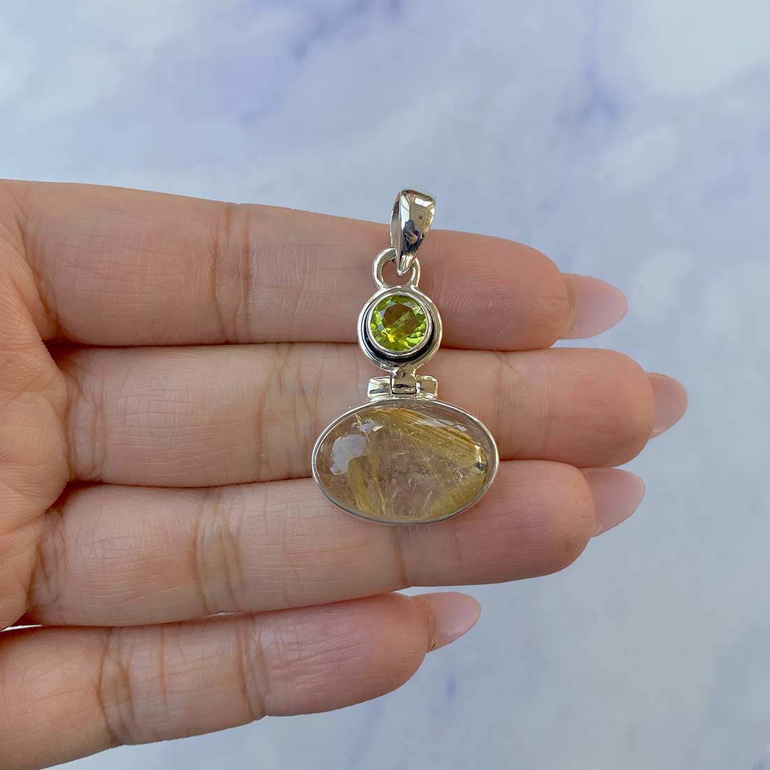 Golden Rutile Pendant-(GDR-P-41.)