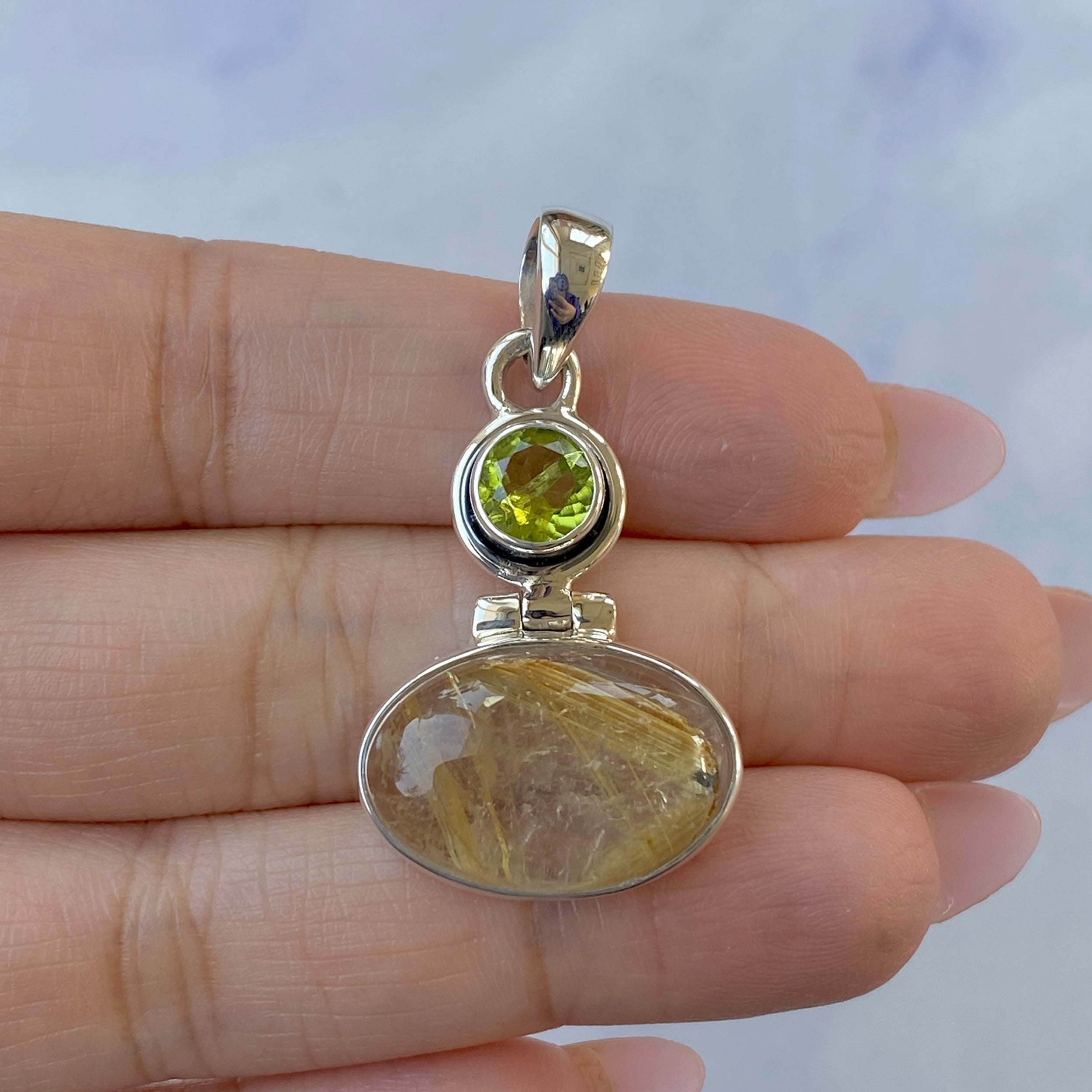 Golden Rutile Pendant-(GDR-P-41.)