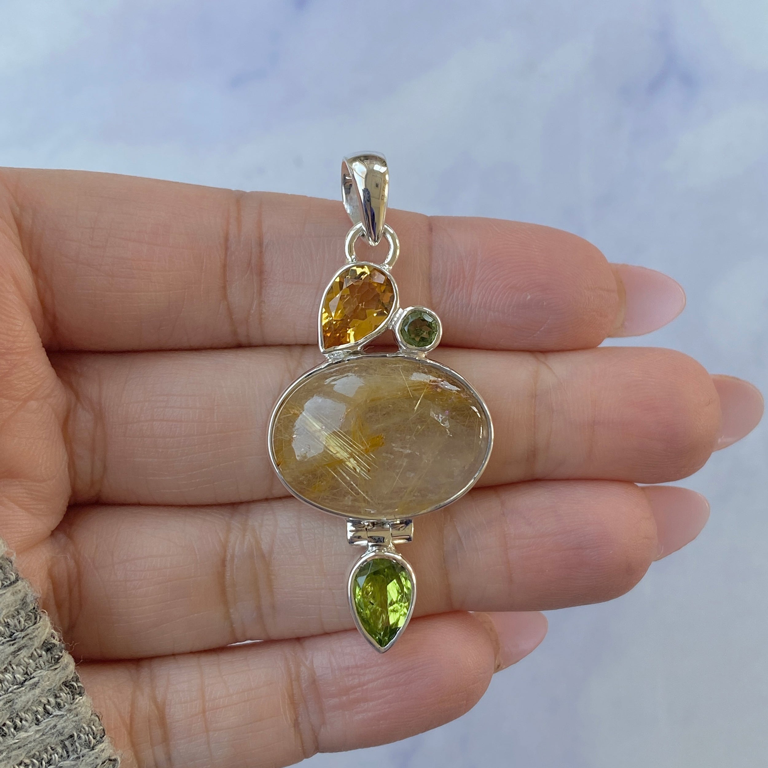 Golden Rutile Pendant-(GDR-P-42.)