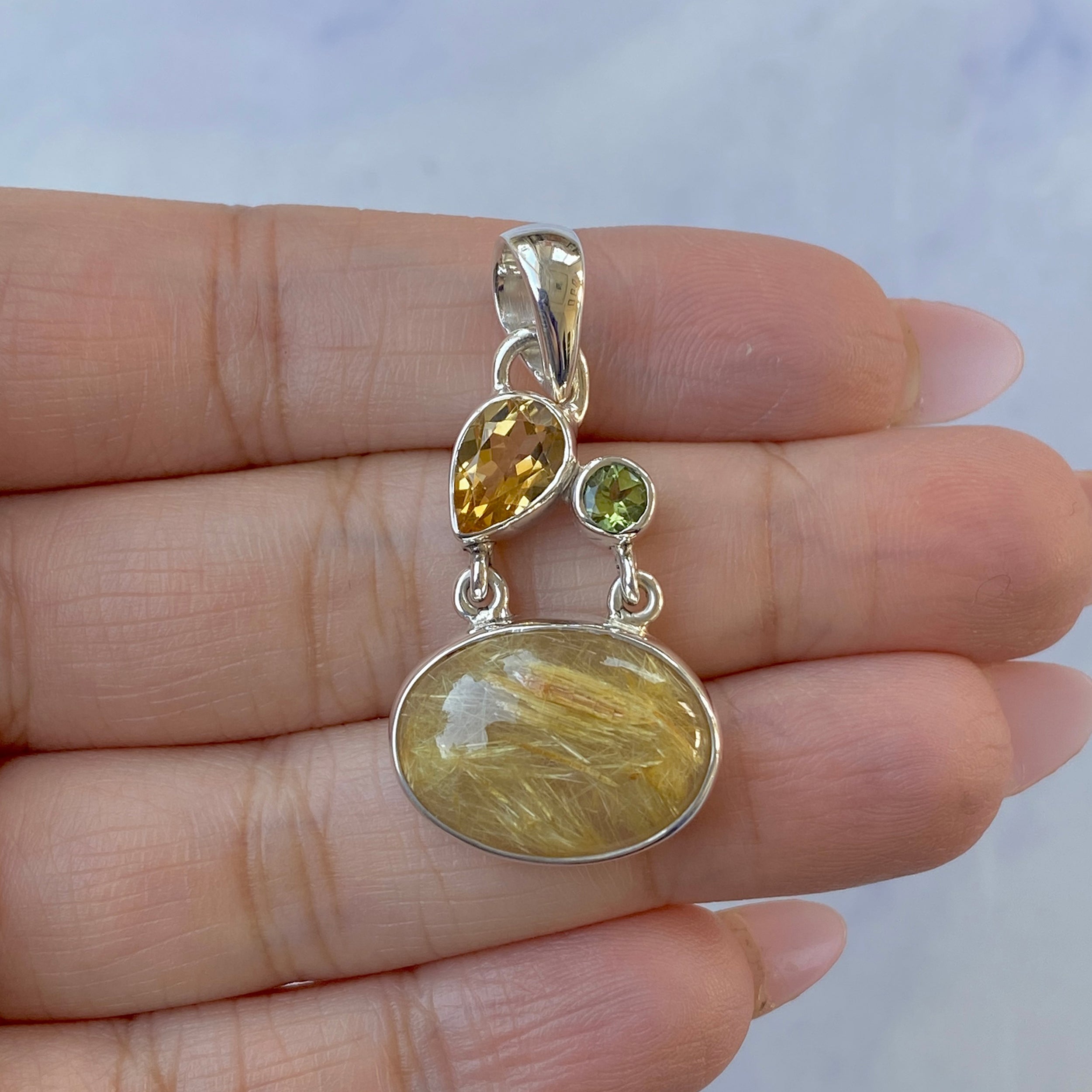 Golden Rutile Pendant-(GDR-P-43.)