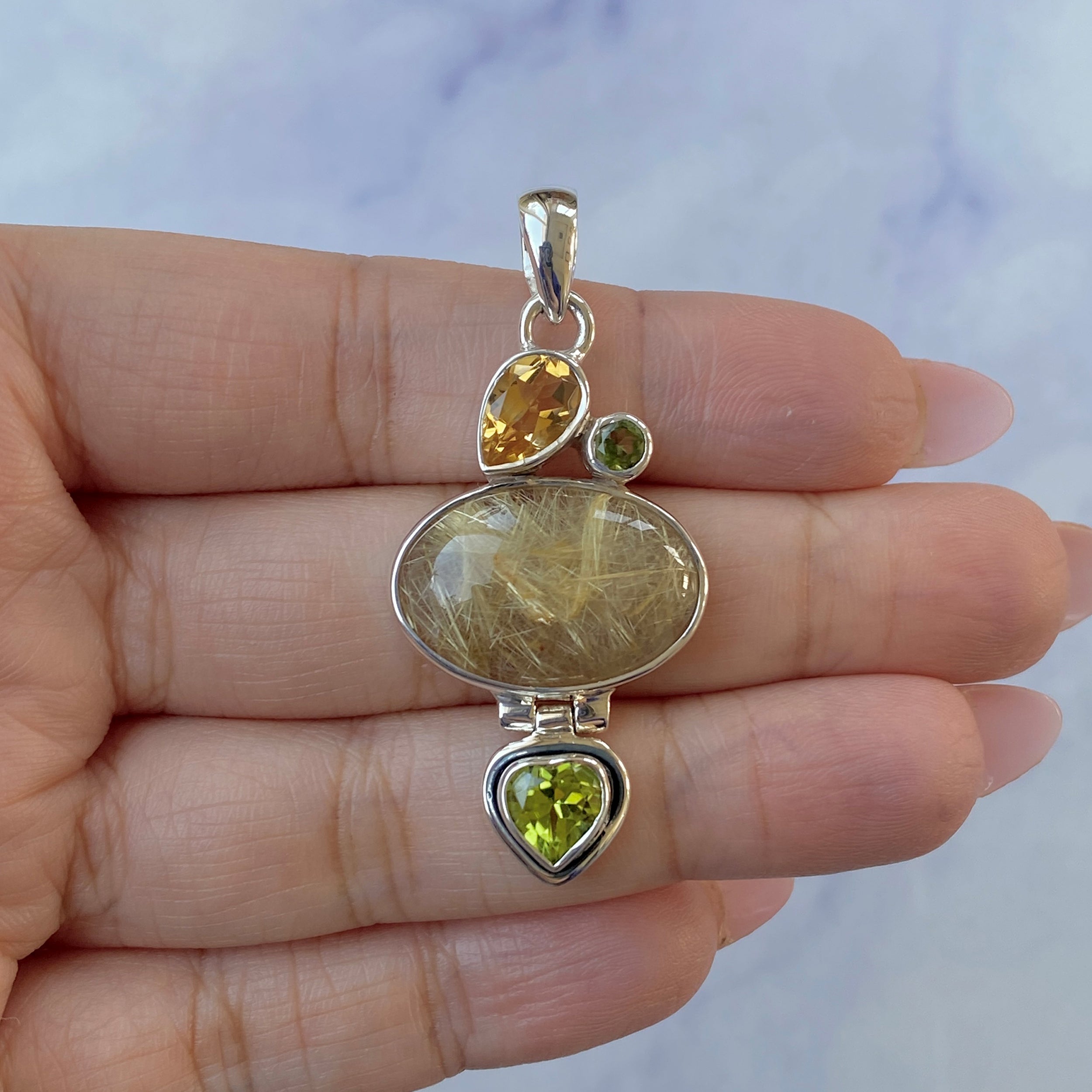 Golden Rutile Pendant-(GDR-P-44.)