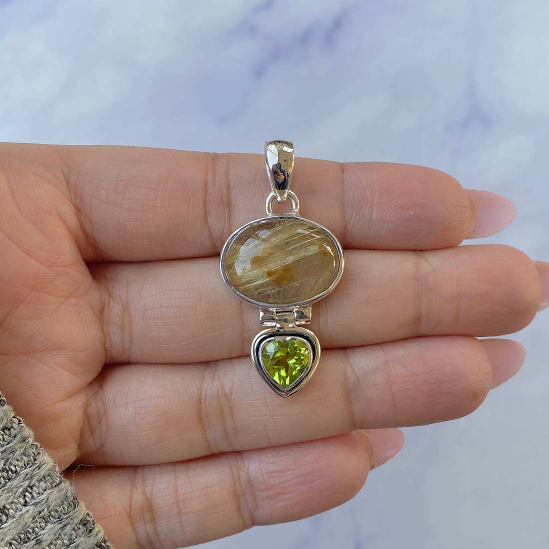 Golden Rutile Pendant-(GDR-P-45.)