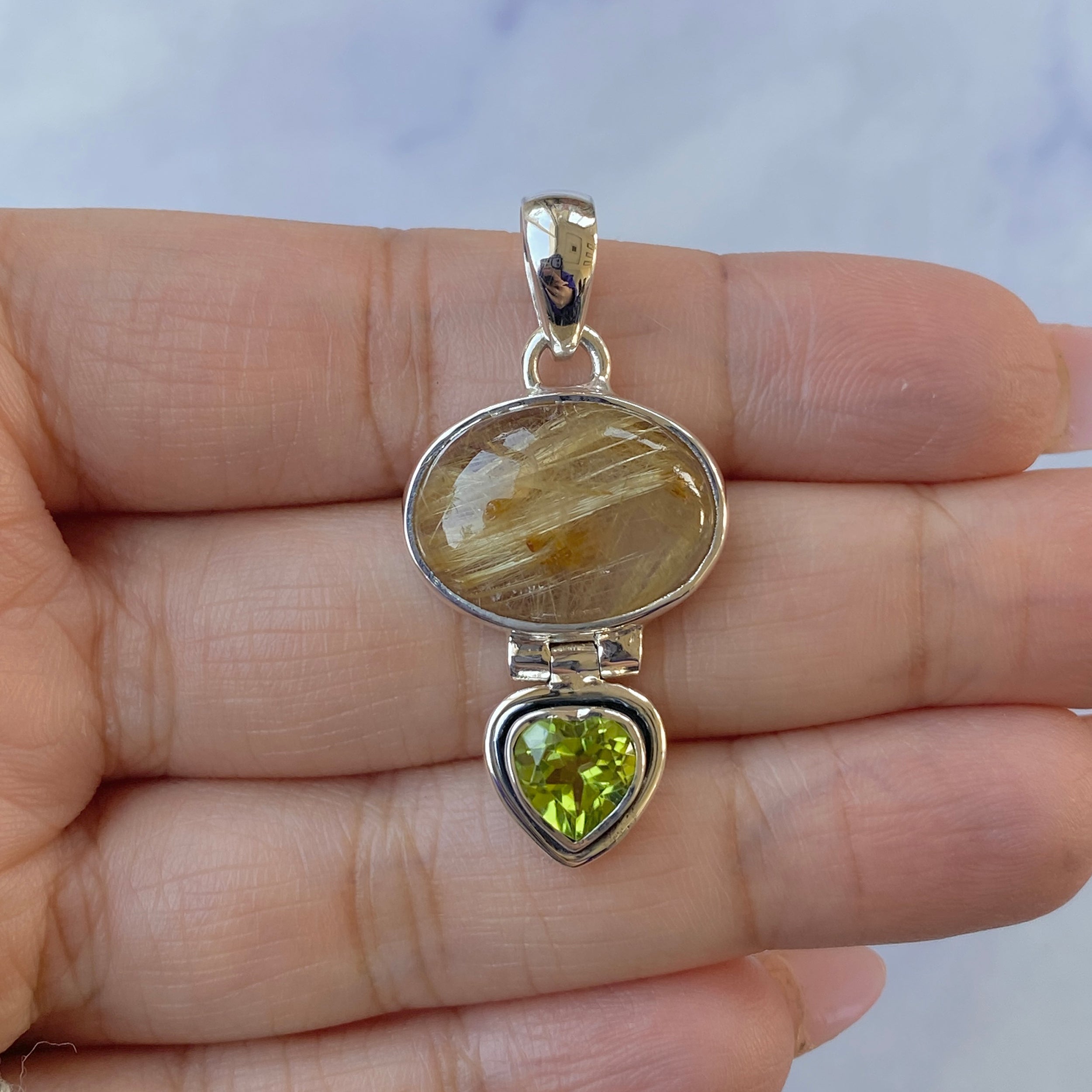 Golden Rutile Pendant-(GDR-P-45.)