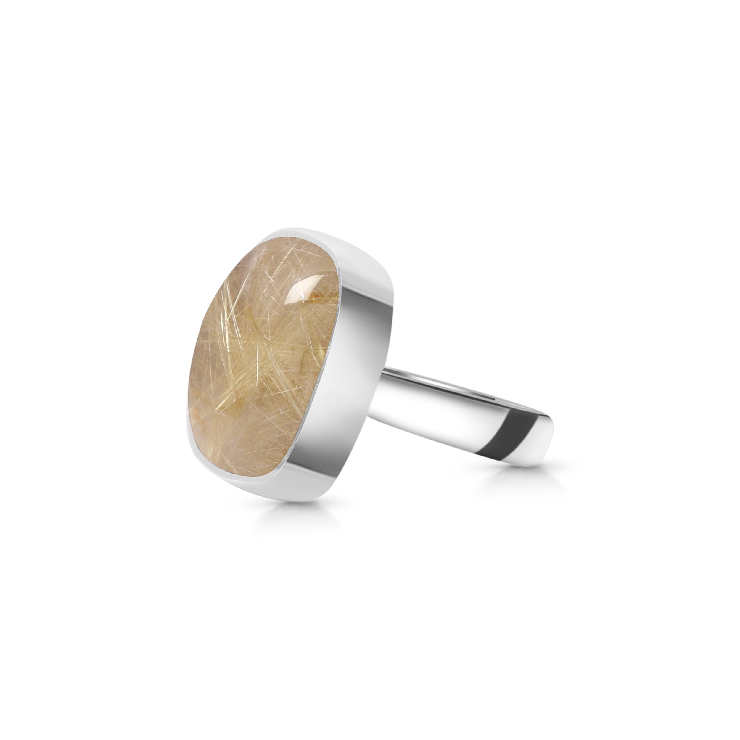 Golden Rutile Adjustable Ring-(GDR-R-11.)