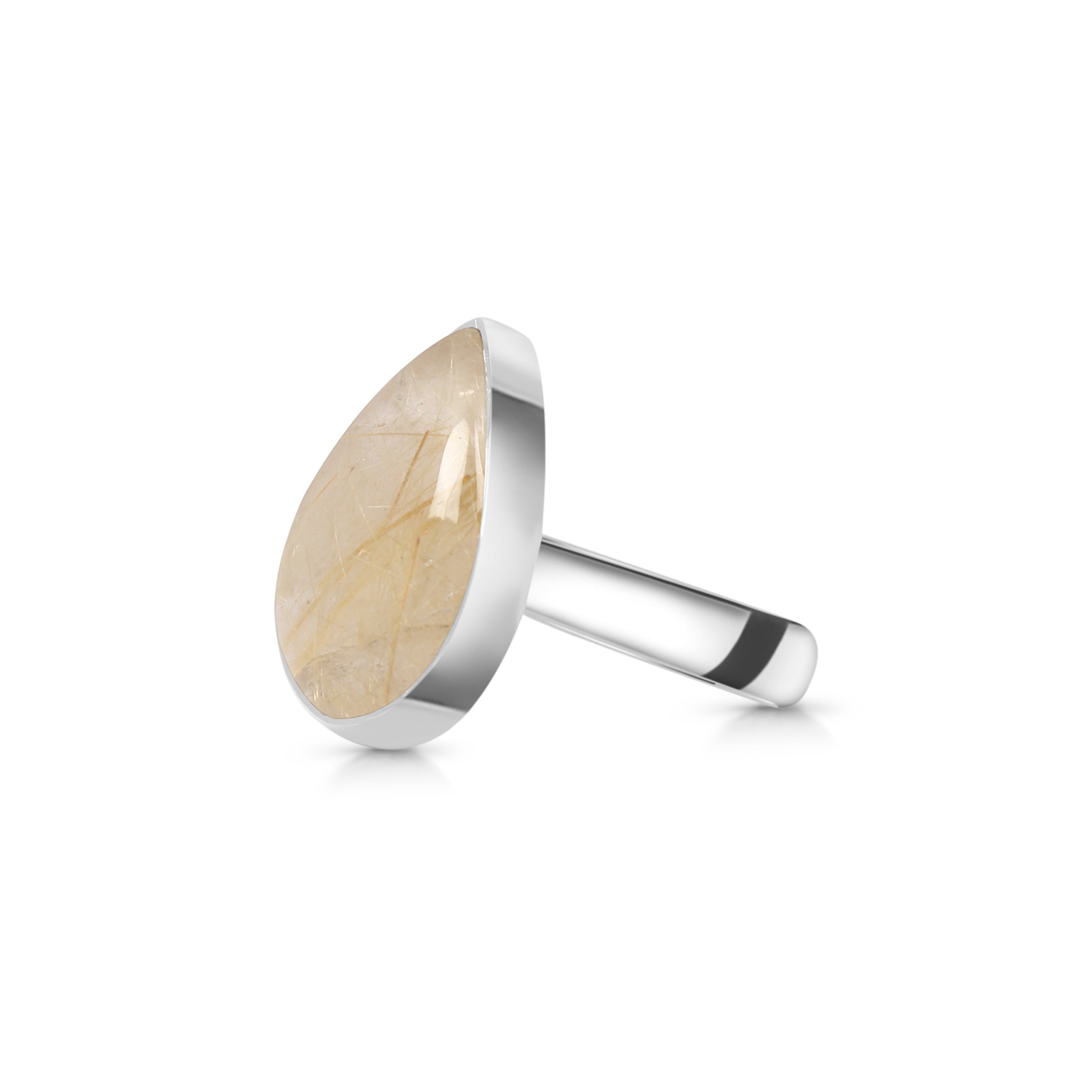 Golden Rutile Adjustable Ring-(GDR-R-18.)