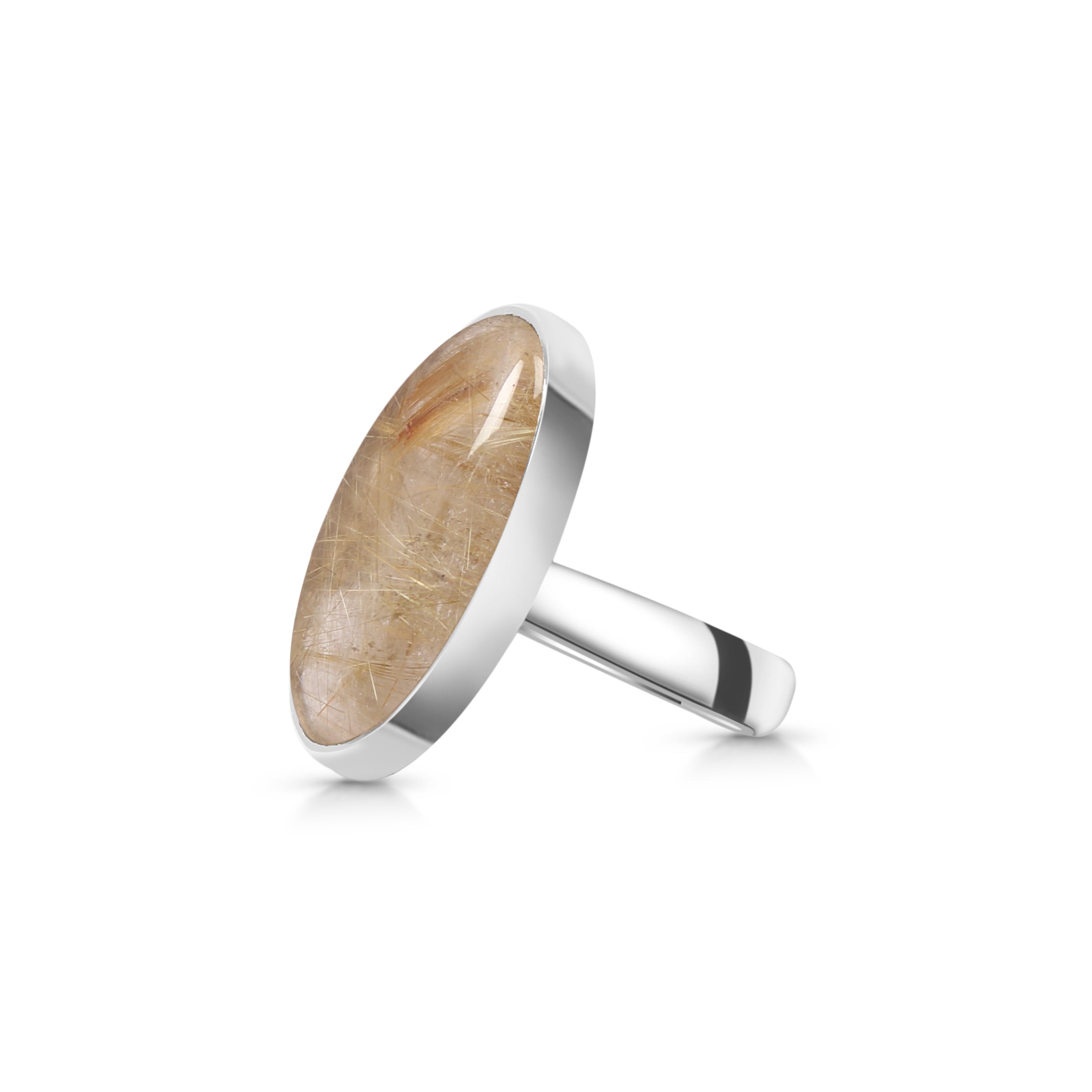 Golden Rutile Adjustable Ring-(GDR-R-19.)