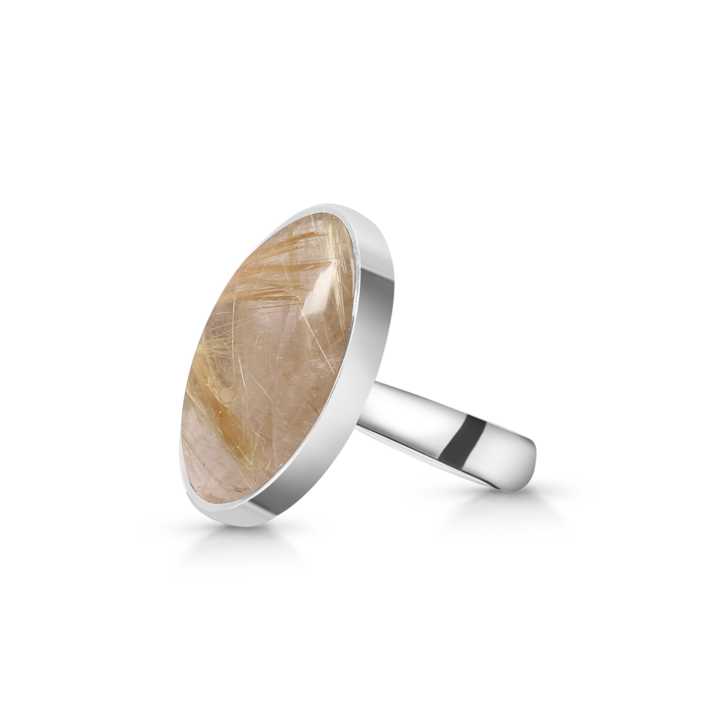 Golden Rutile Adjustable Ring-(GDR-R-23.)