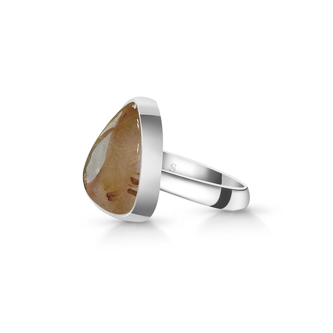 Golden Rutile Adjustable Ring-(GDR-R-24.)