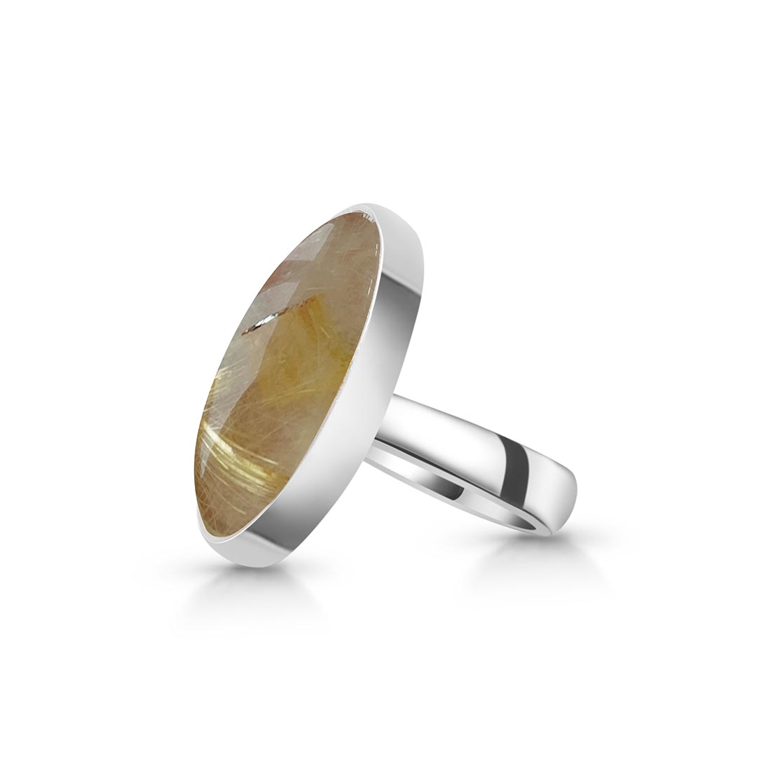 Golden Rutile Adjustable Ring-(GDR-R-25.)