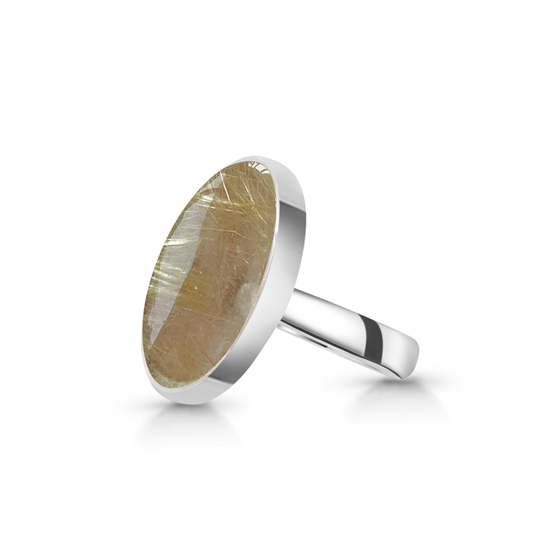 Golden Rutile Adjustable Ring-(GDR-R-27.)