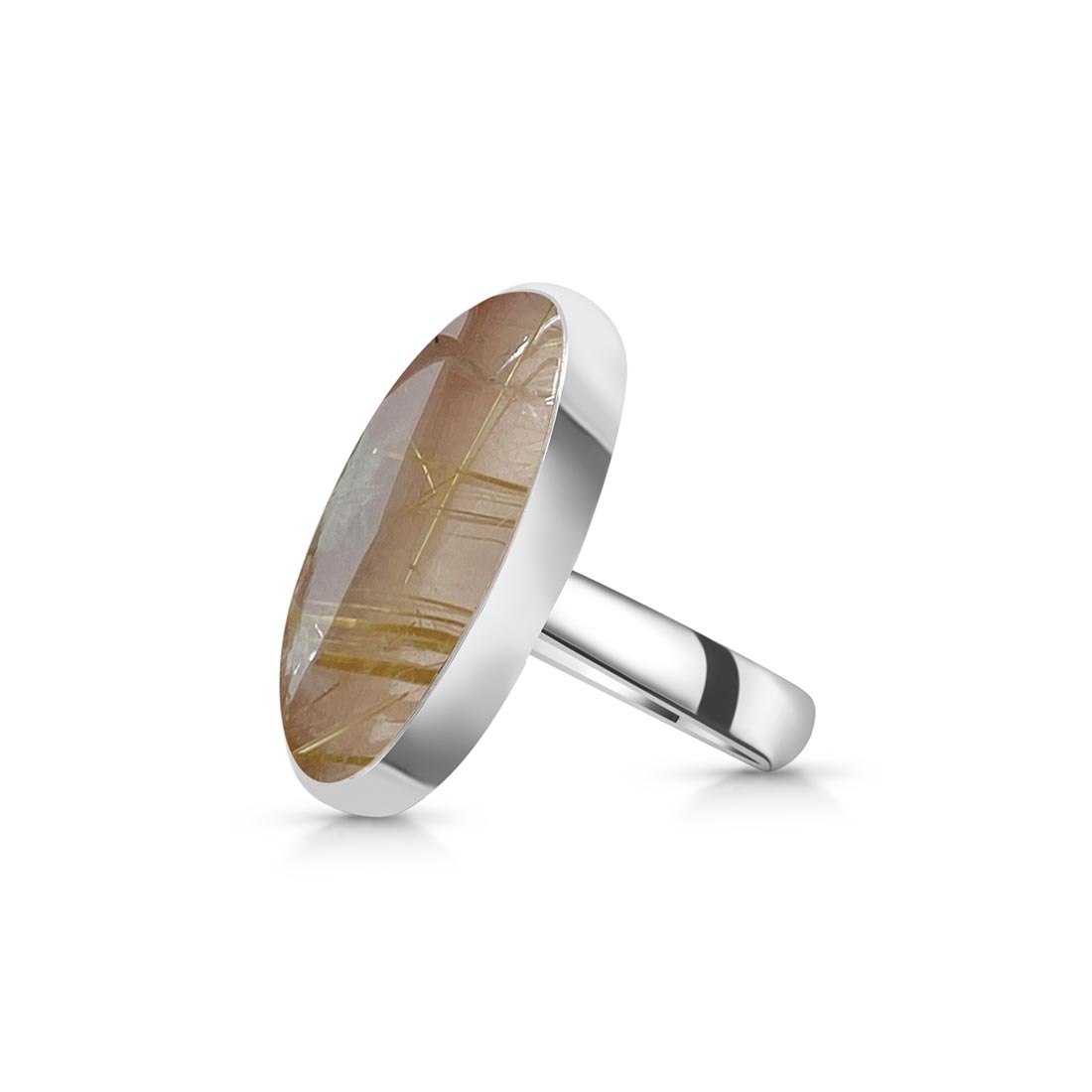 Golden Rutile Adjustable Ring-(GDR-R-29.)