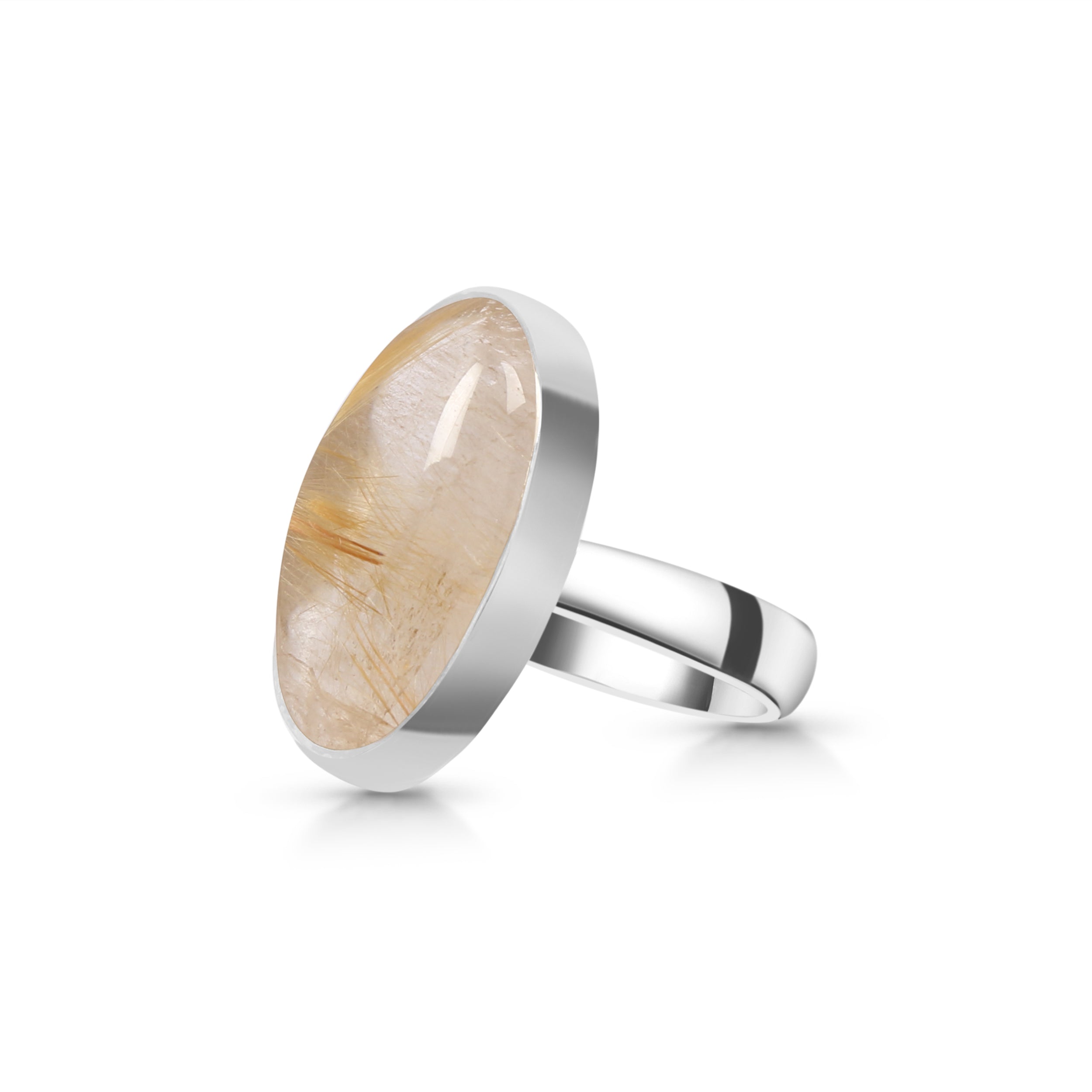 Golden Rutile Adjustable Ring-(GDR-R-3.)