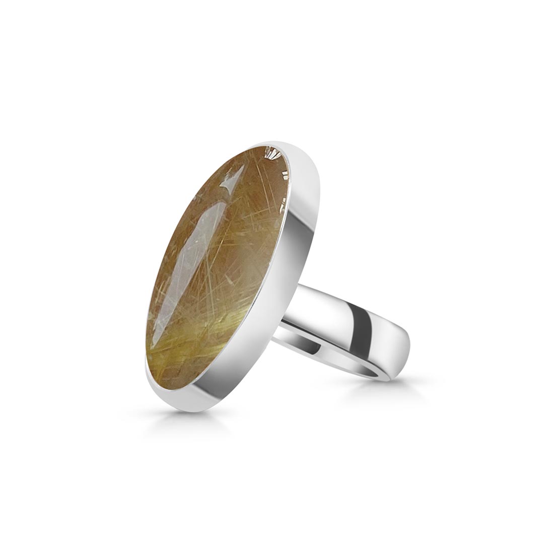 Golden Rutile Adjustable Ring-(GDR-R-30.)