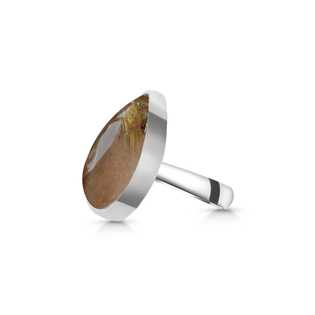 Golden Rutile Adjustable Ring-(GDR-R-40.)