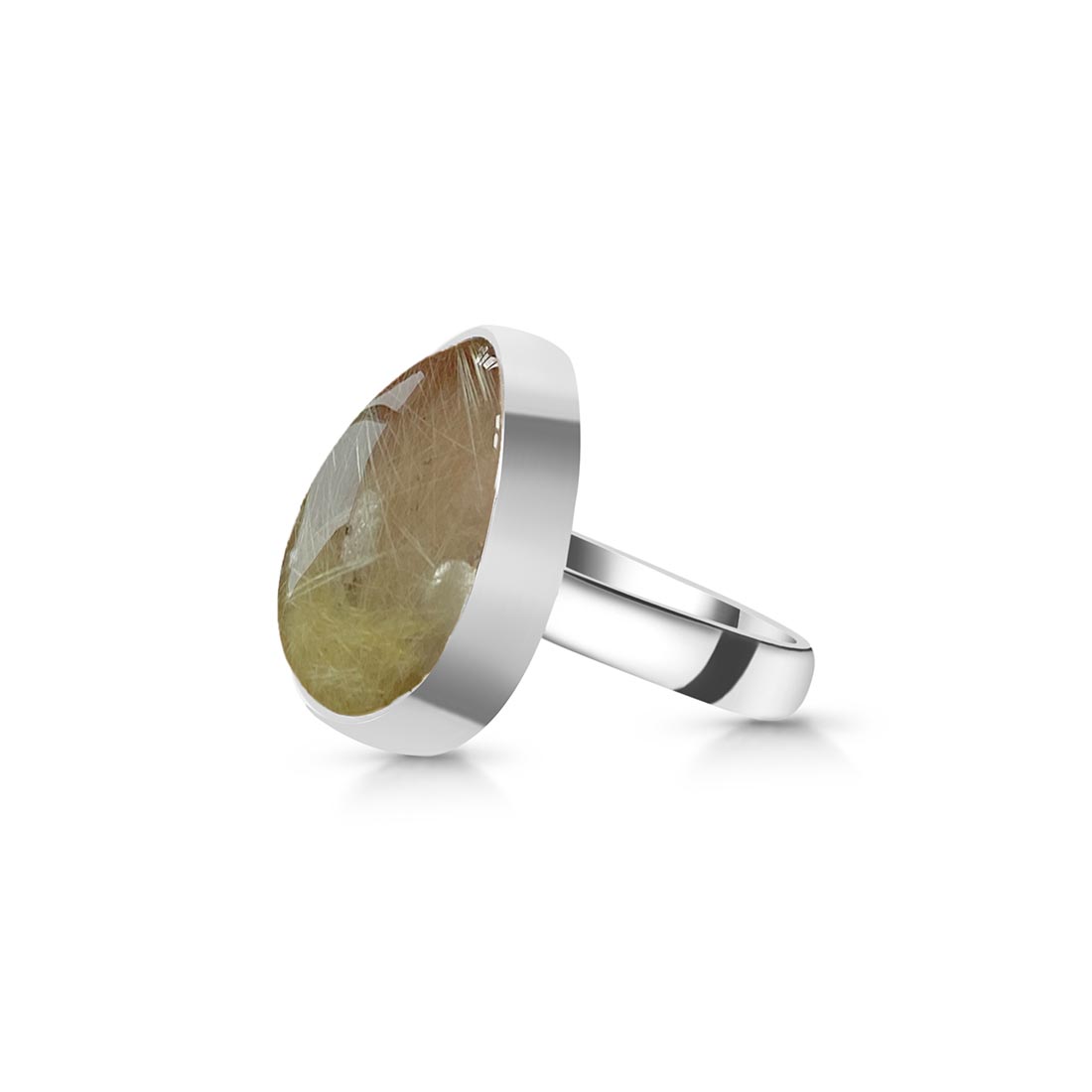 Golden Rutile Adjustable Ring-(GDR-R-41.)