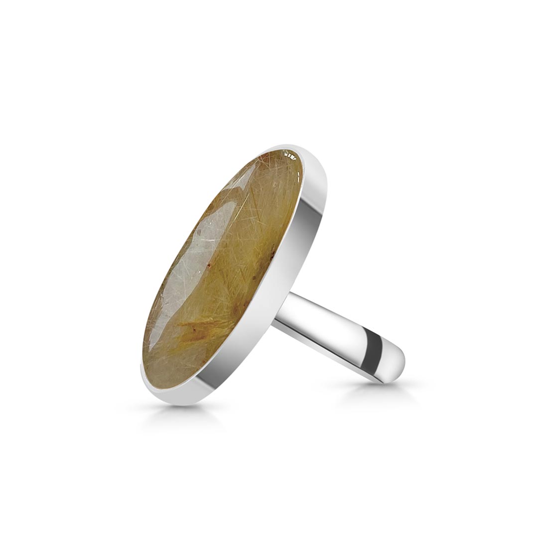 Golden Rutile Adjustable Ring-(GDR-R-44.)