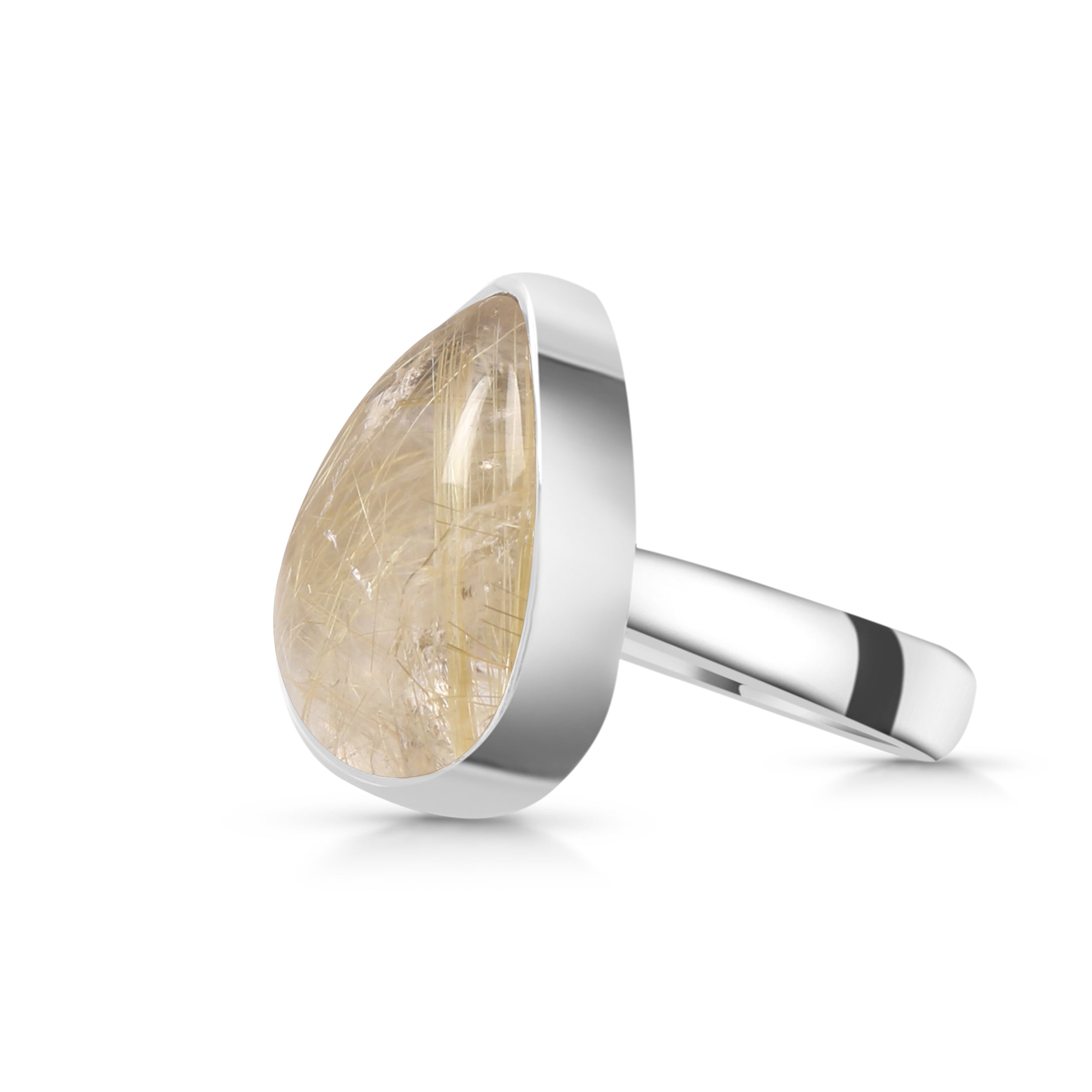 Golden Rutile Adjustable Ring-(GDR-R-7.)