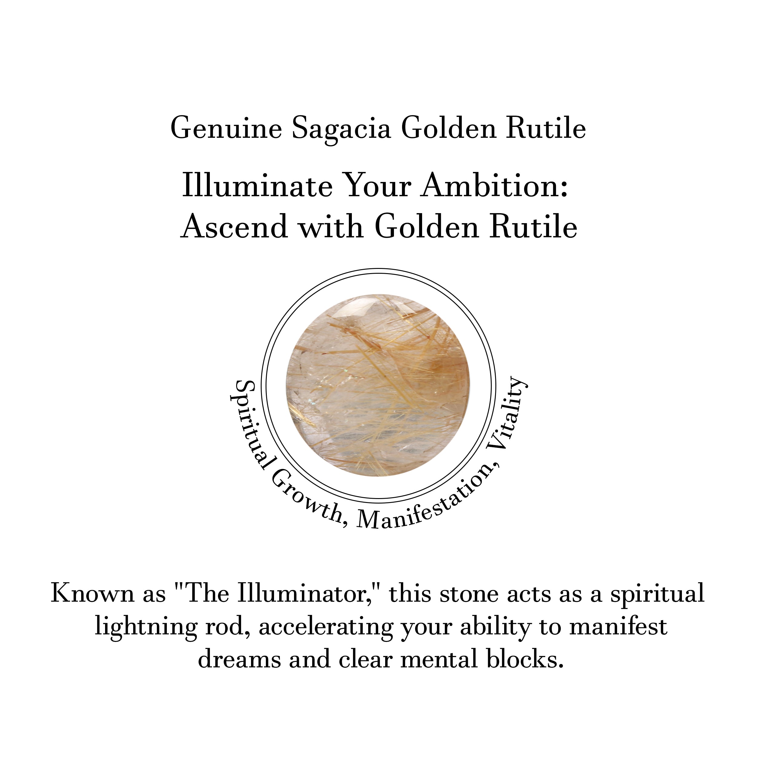 Golden Rutile Earring-(GDR-E-21.)