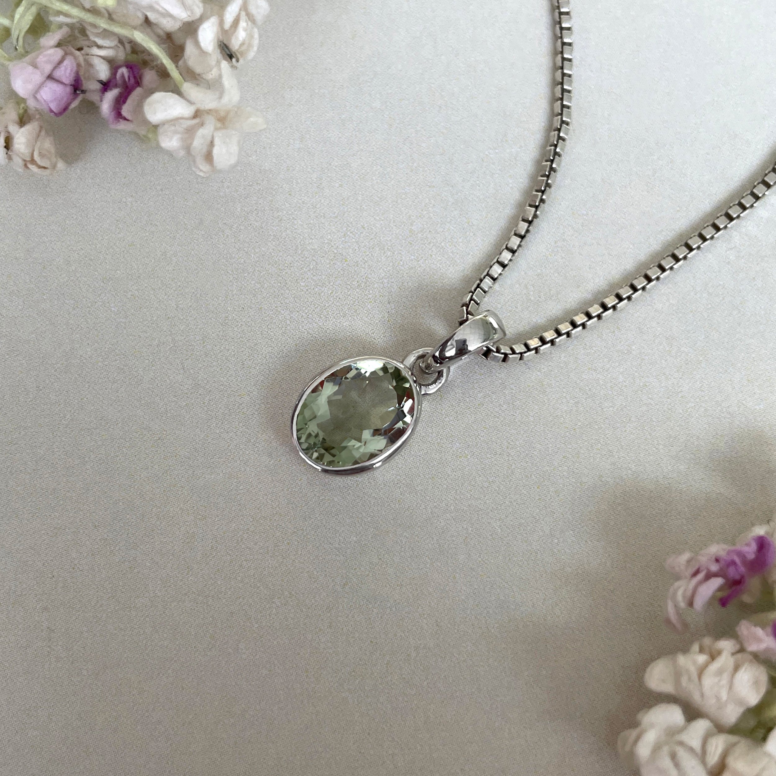Green Amethyst Pendant-(GRA-SP-380.)