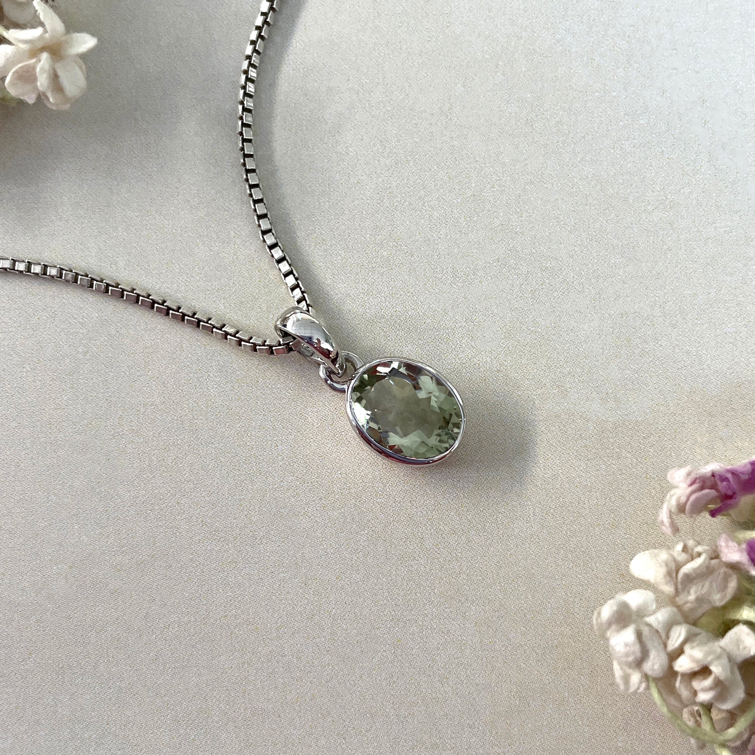 Green Amethyst Pendant-(GRA-SP-380.)