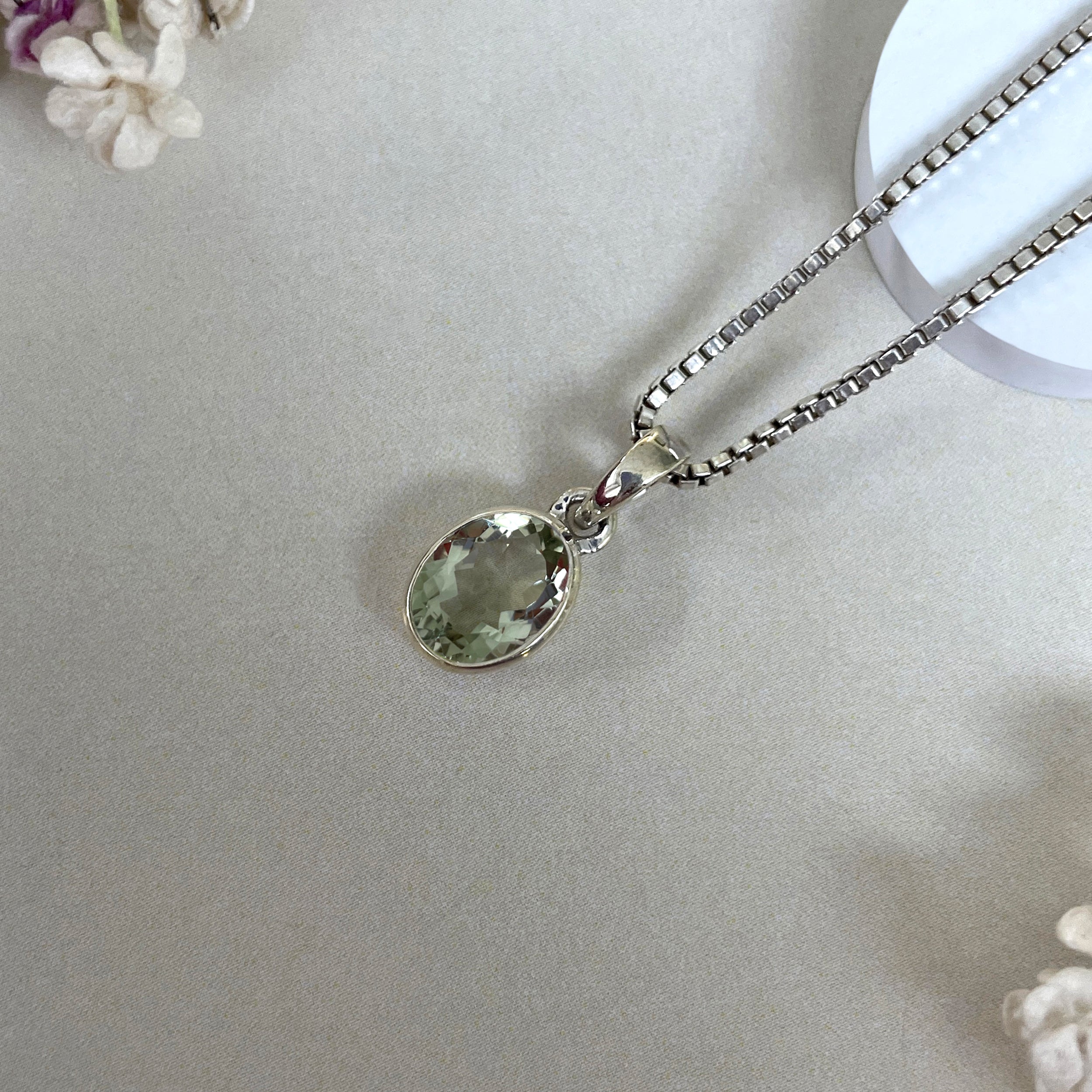 Green Amethyst Pendant-(GRA-SP-380.)