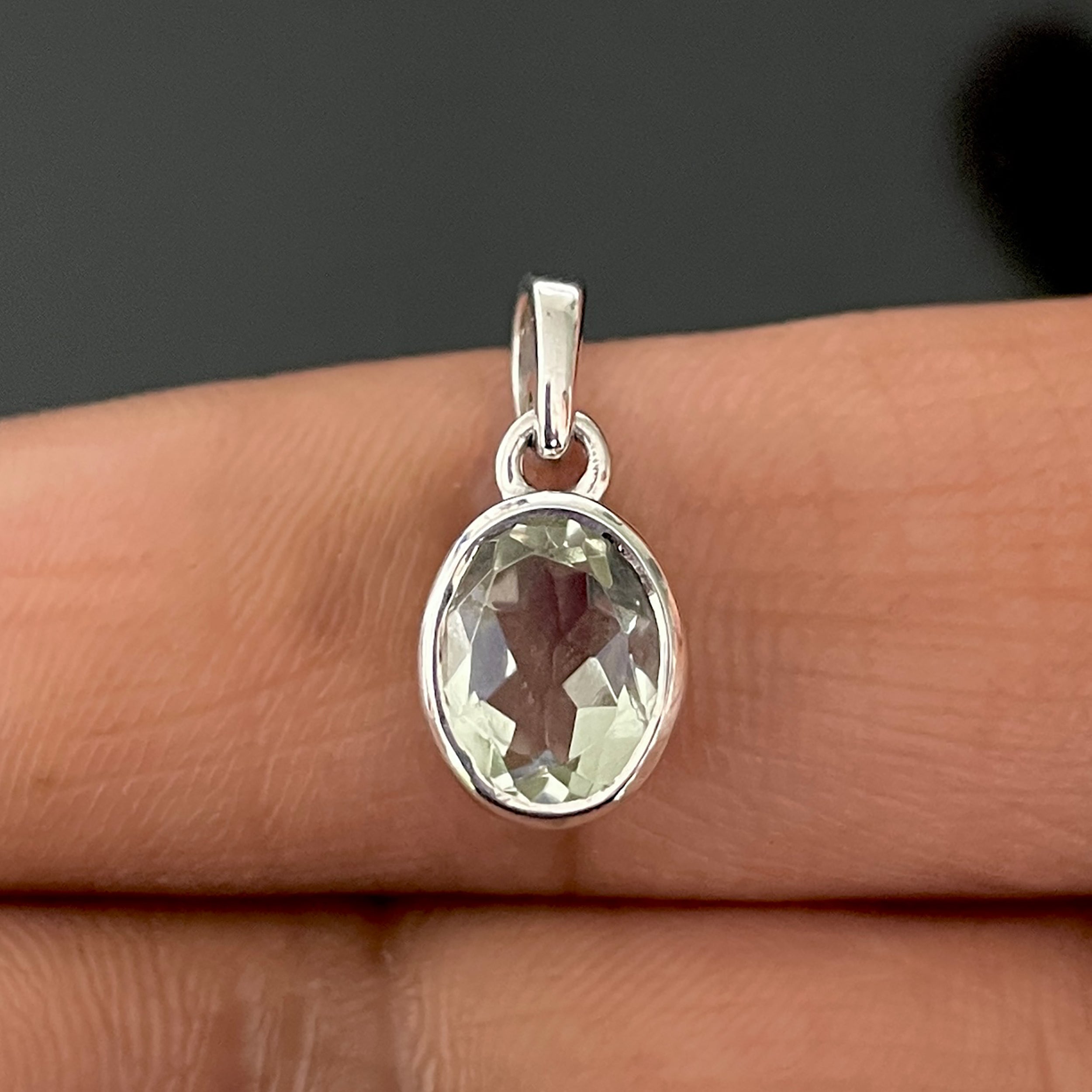 Green Amethyst Pendant-(GRA-SP-380.)