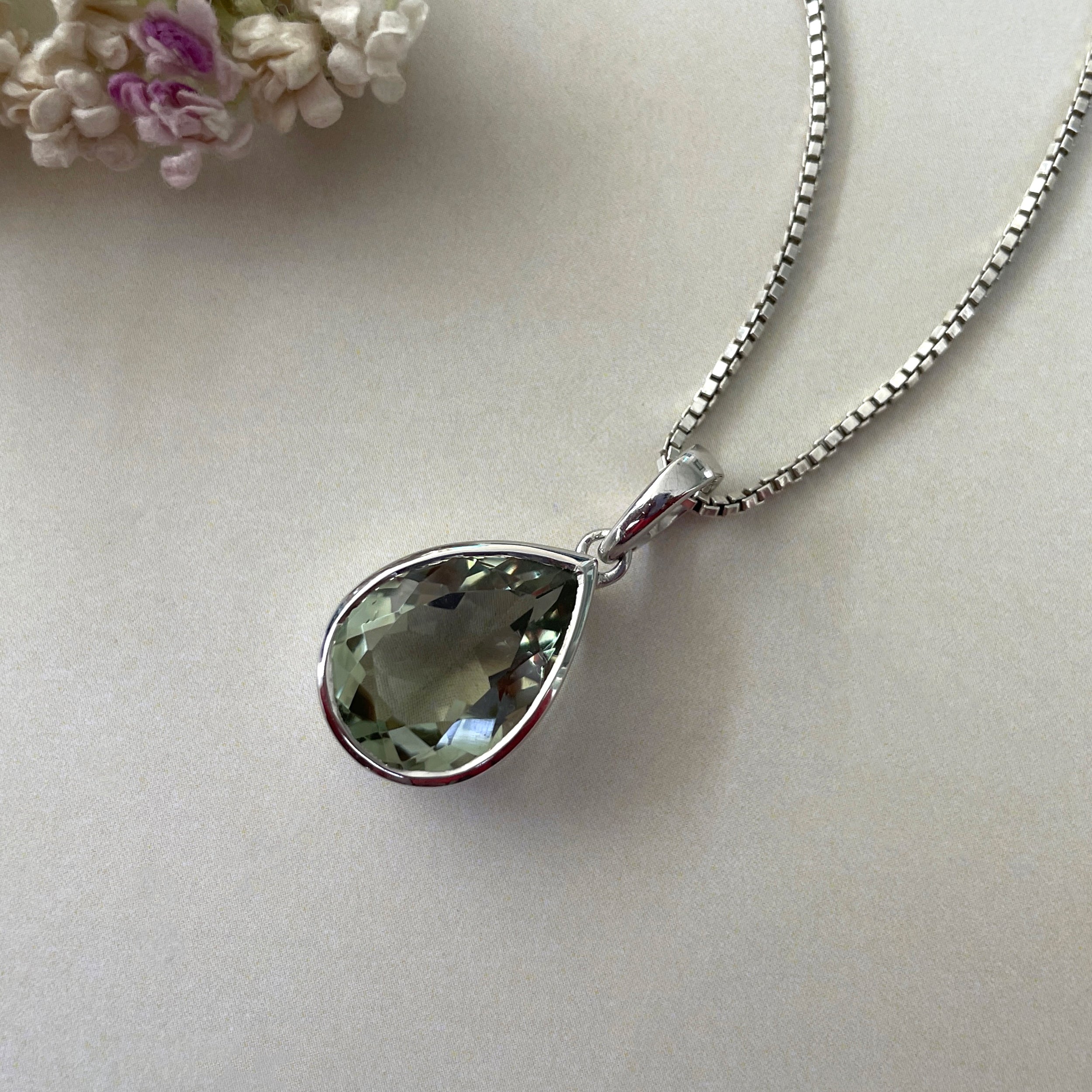 Green Amethyst Pendant-(GRA-SP-454.)