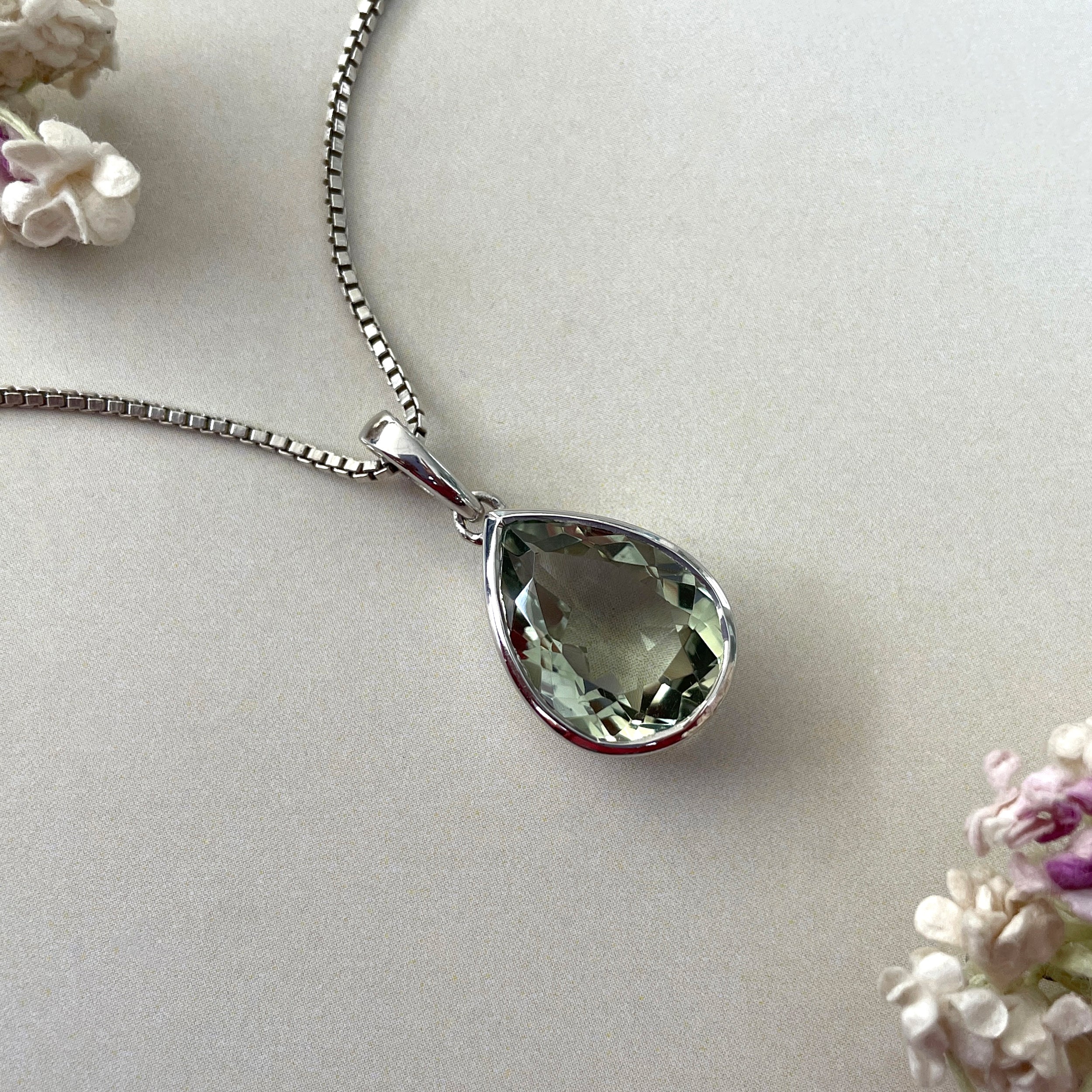 Green Amethyst Pendant-(GRA-SP-454.)