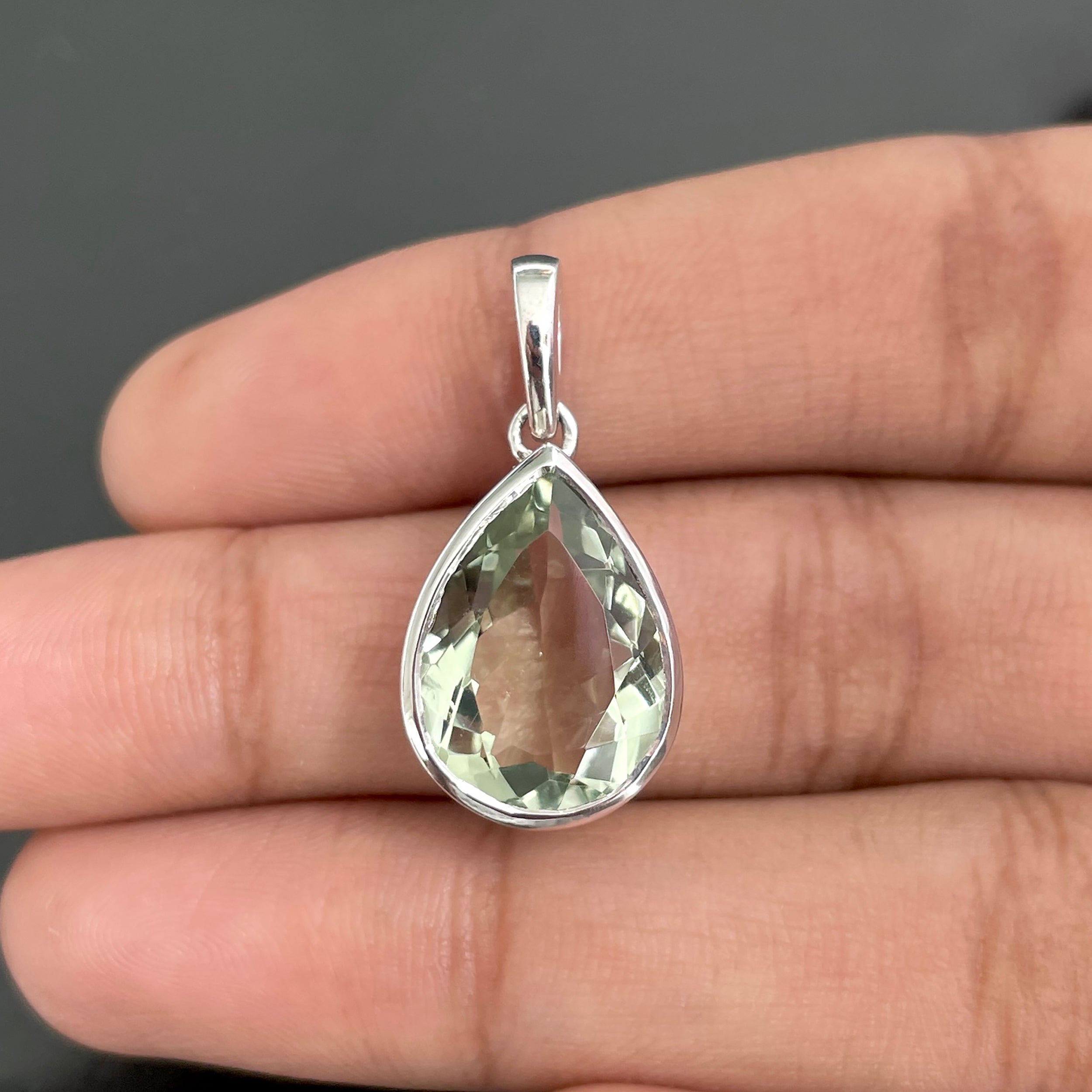 Green Amethyst Pendant-(GRA-SP-454.)