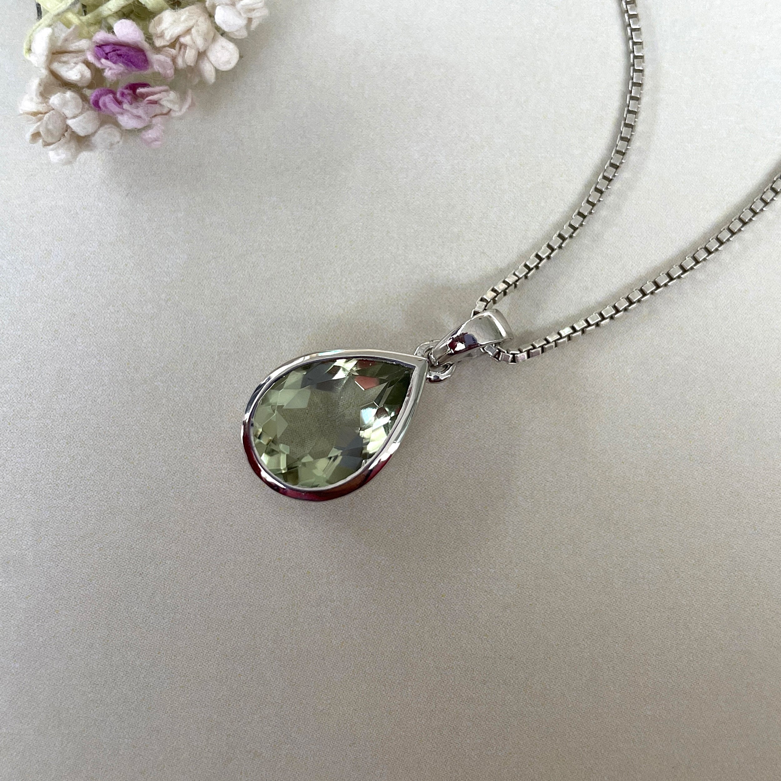 Green Amethyst Pendant-(GRA-SP-463.)