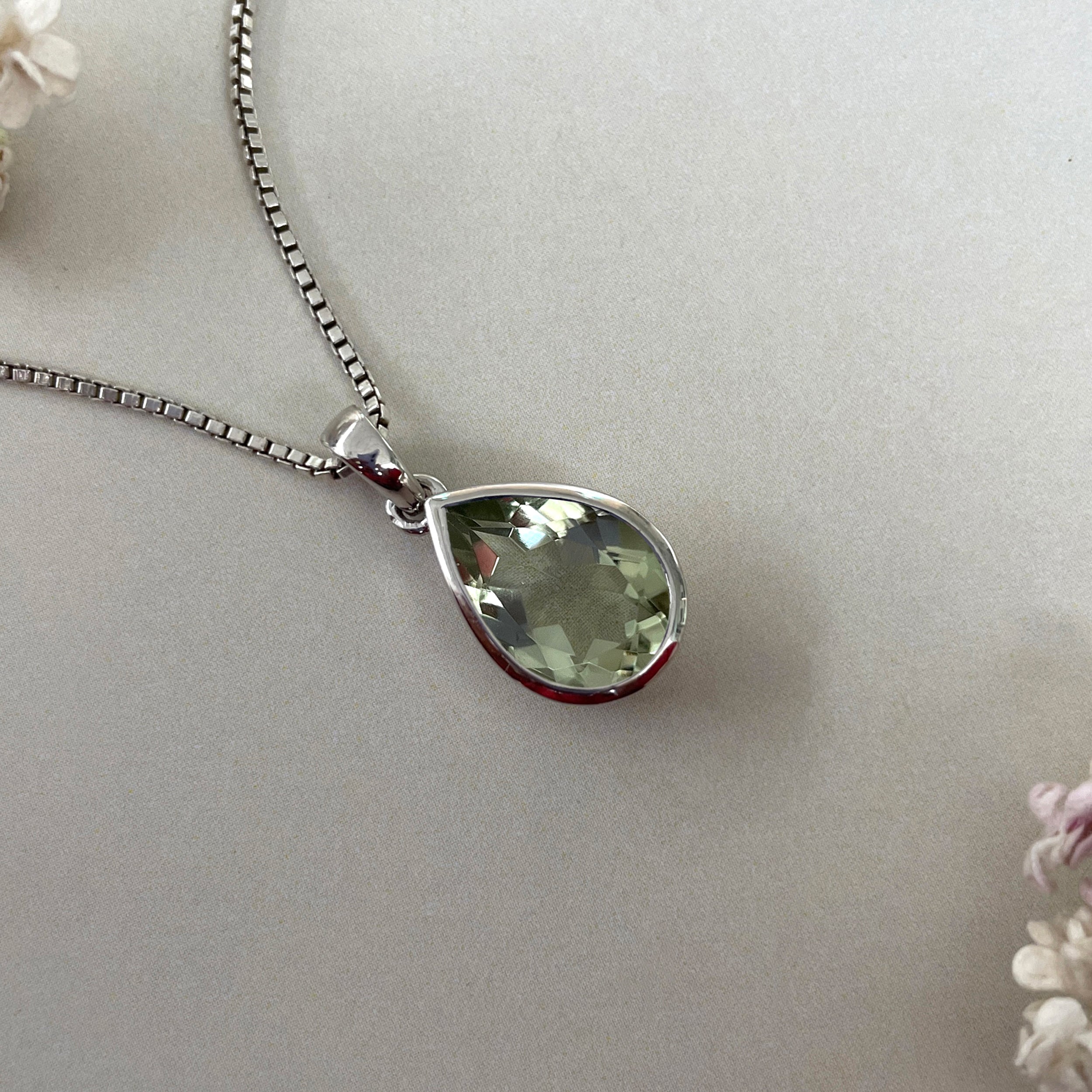 Green Amethyst Pendant-(GRA-SP-463.)