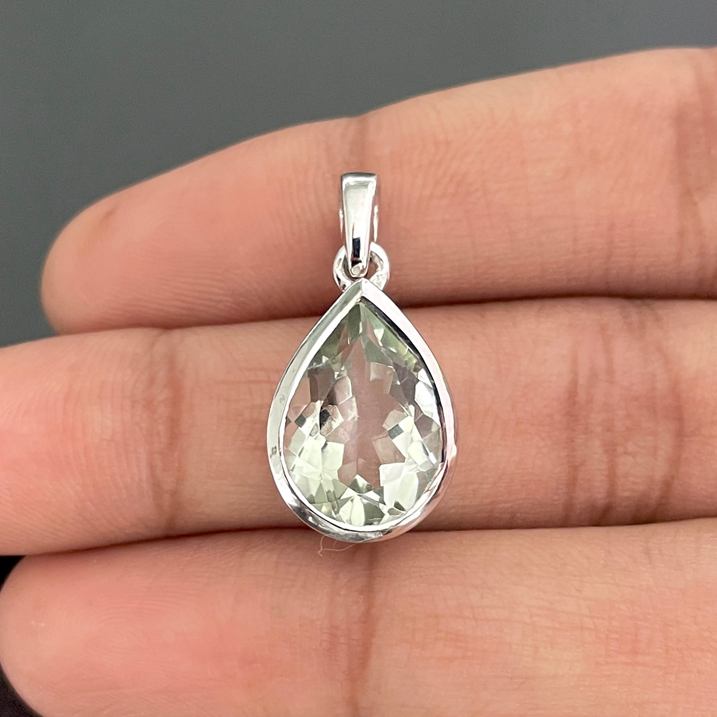 Green Amethyst Pendant-(GRA-SP-463.)