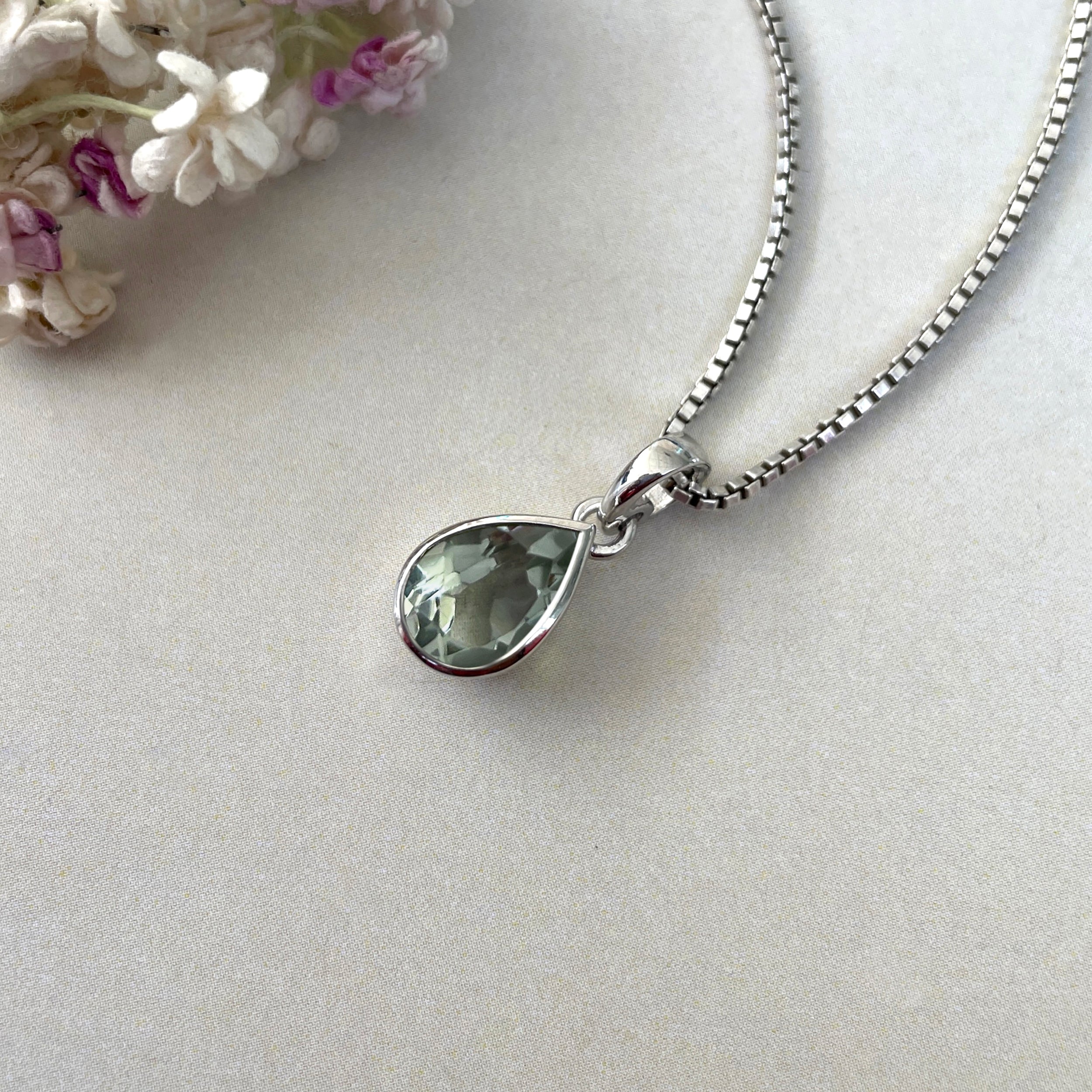 Green Amethyst Pendant-(GRA-SP-468.)
