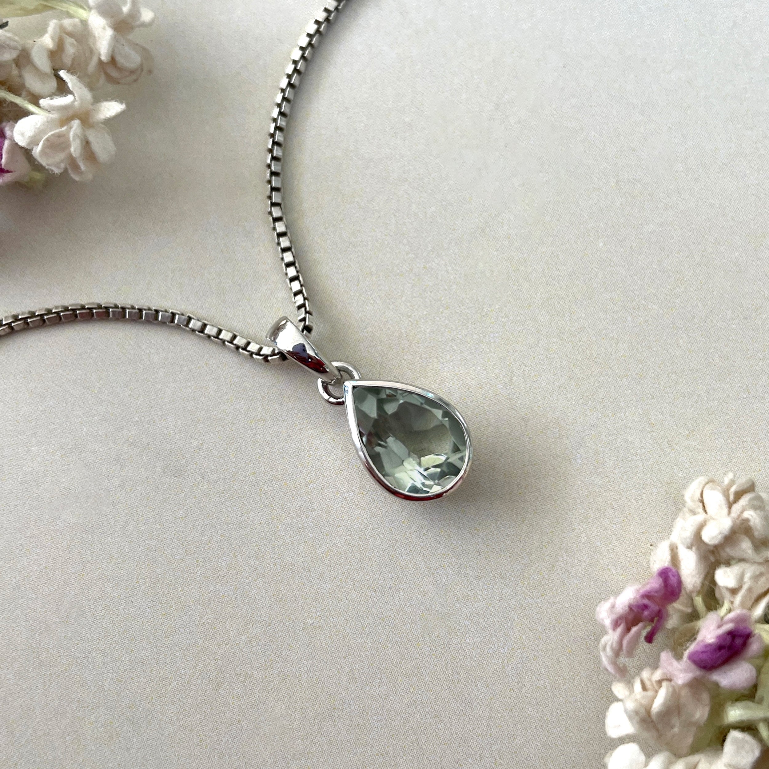 Green Amethyst Pendant-(GRA-SP-468.)