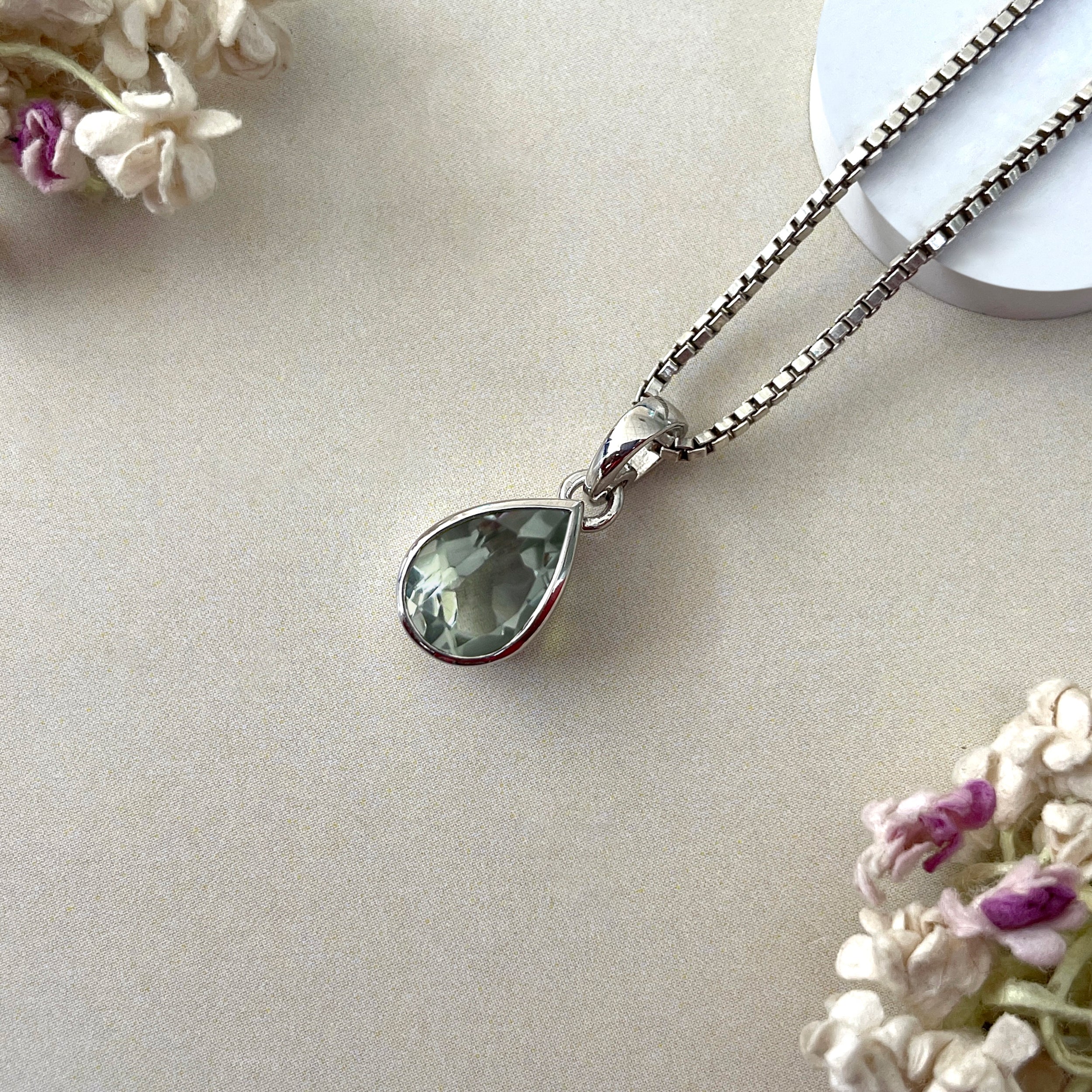 Green Amethyst Pendant-(GRA-SP-468.)