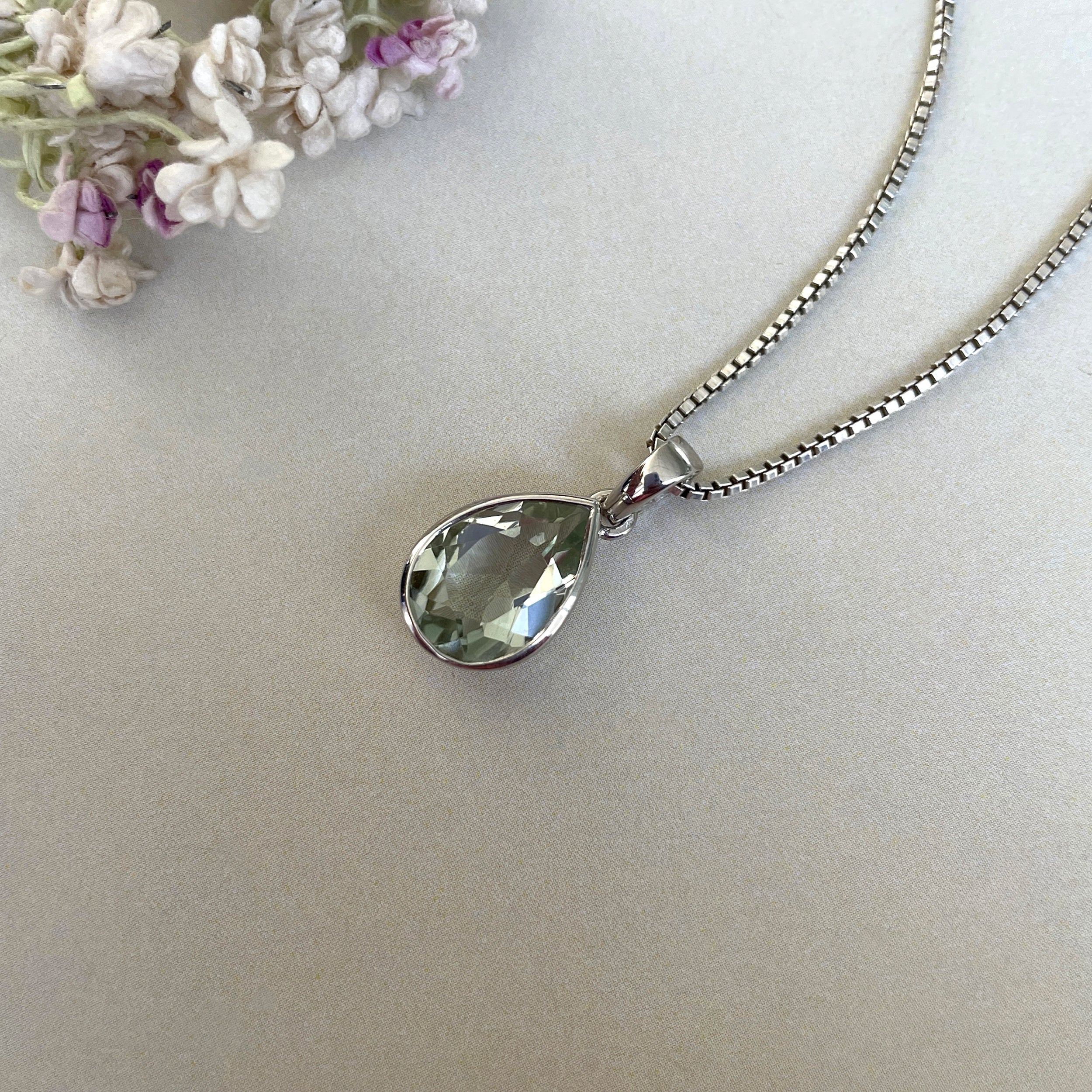 Green Amethyst Pendant-(GRA-SP-470.)