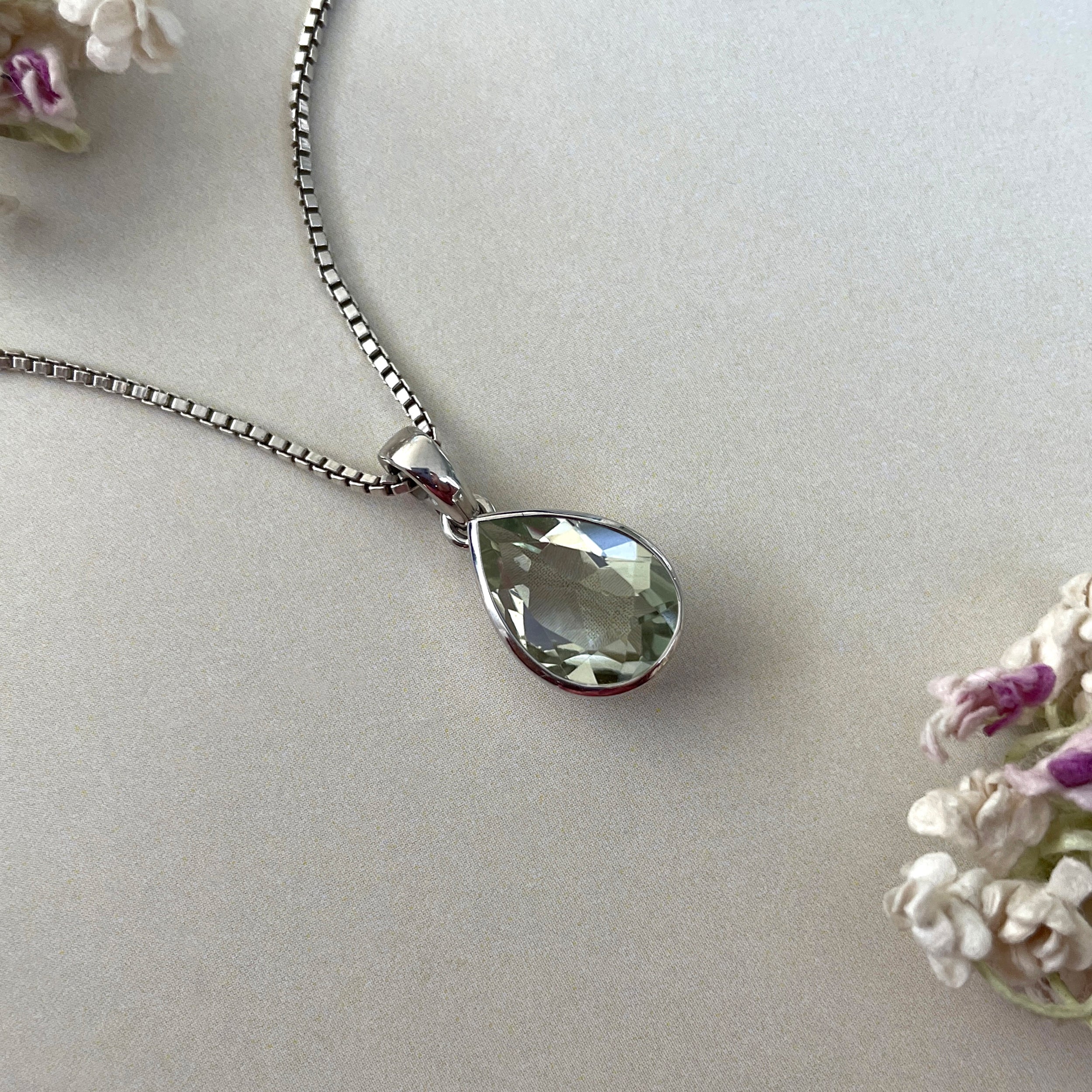 Green Amethyst Pendant-(GRA-SP-470.)